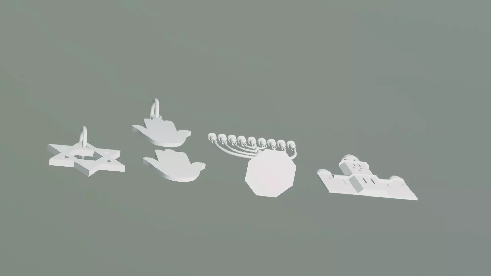 Jewish Religious Symbols  Print 3D print model_4