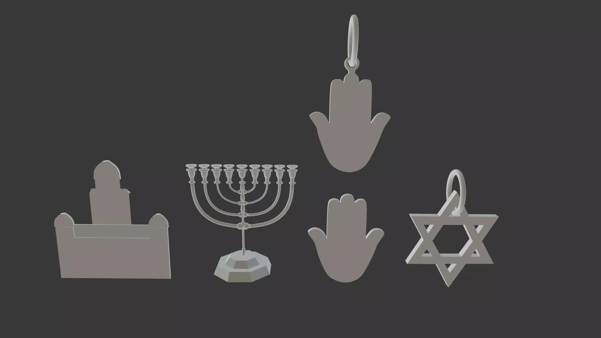 Jewish Religious Symbols  Print 3D print model_6