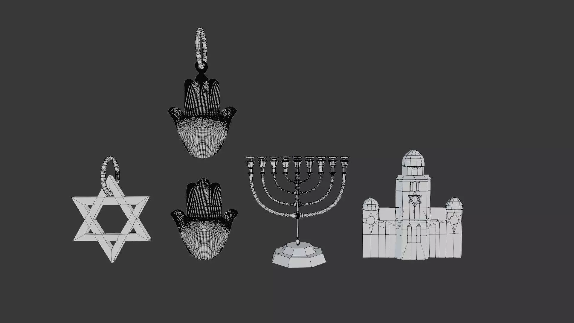 Jewish Religious Symbols  Print 3D print model_8