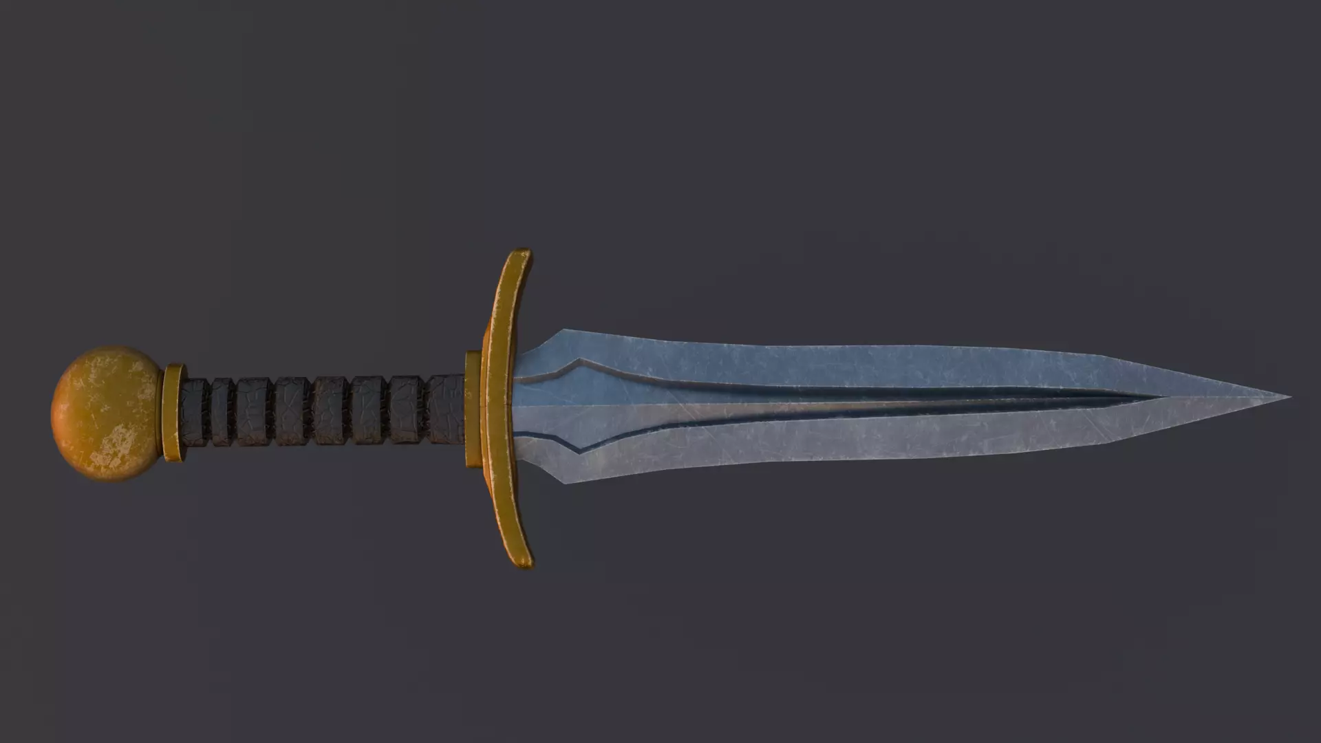 Battle Dagger low poly Free low-poly 3D model_3