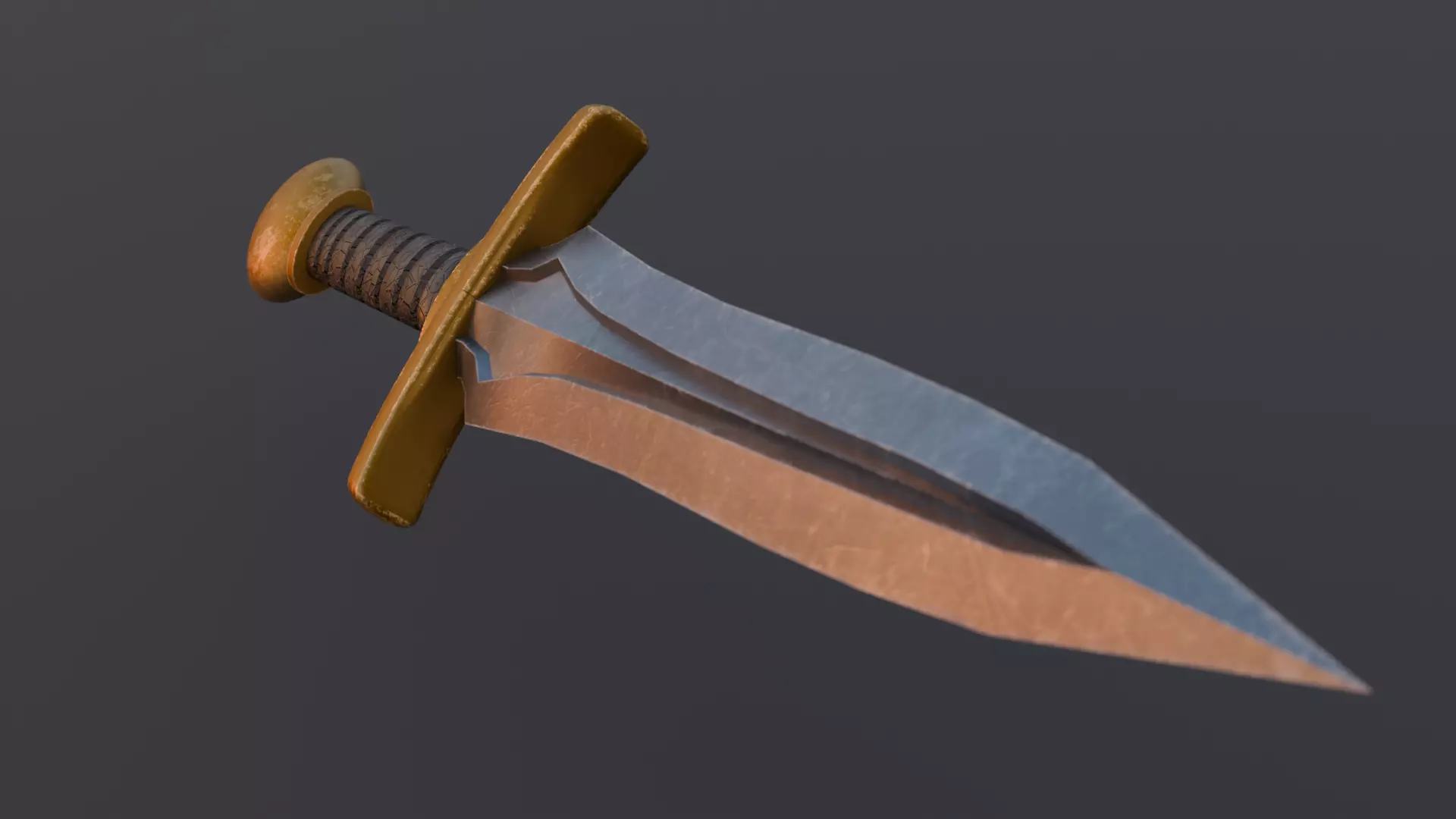 Battle Dagger low poly Free low-poly 3D model_1