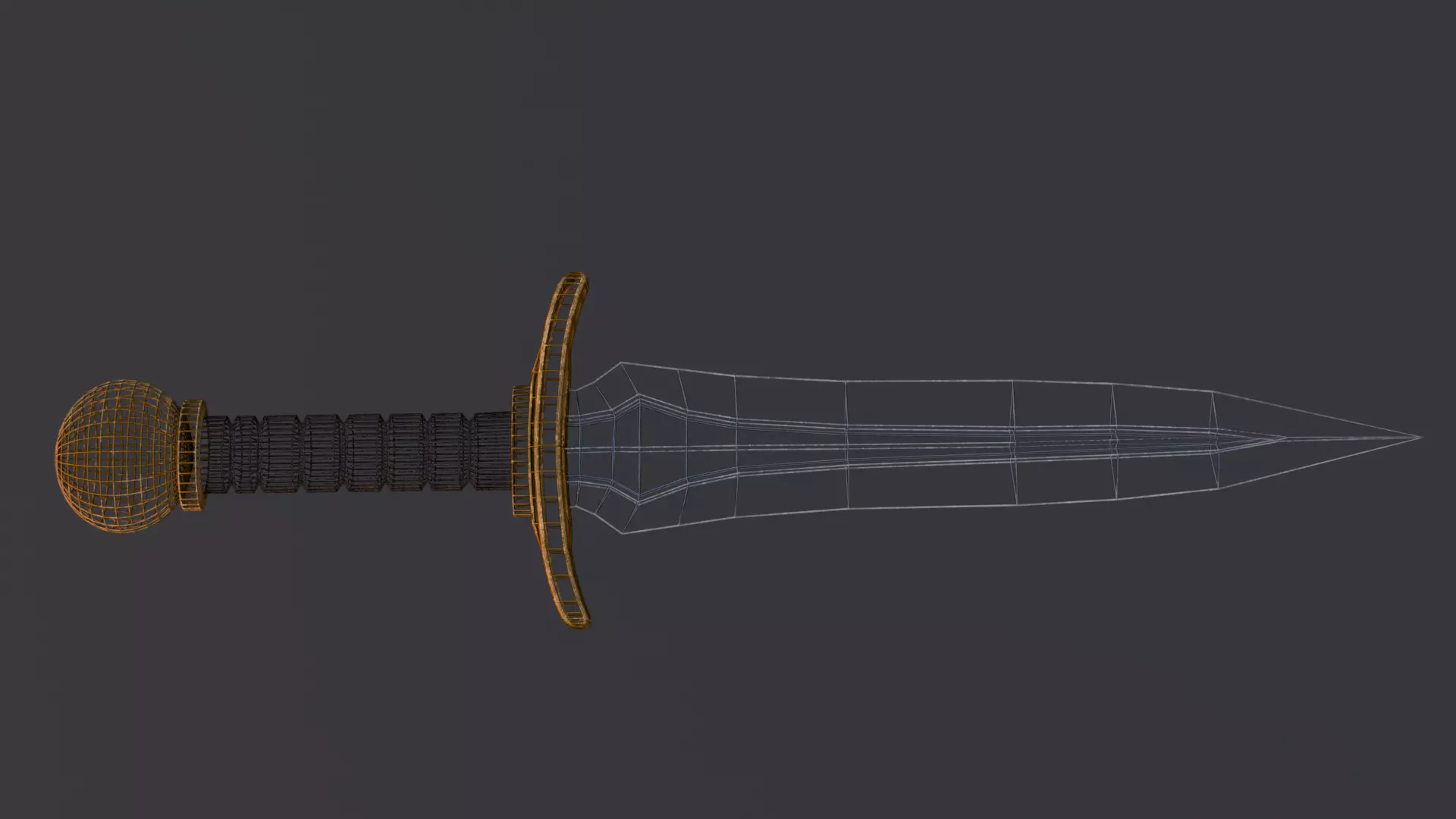 Battle Dagger low poly Free low-poly 3D model_7