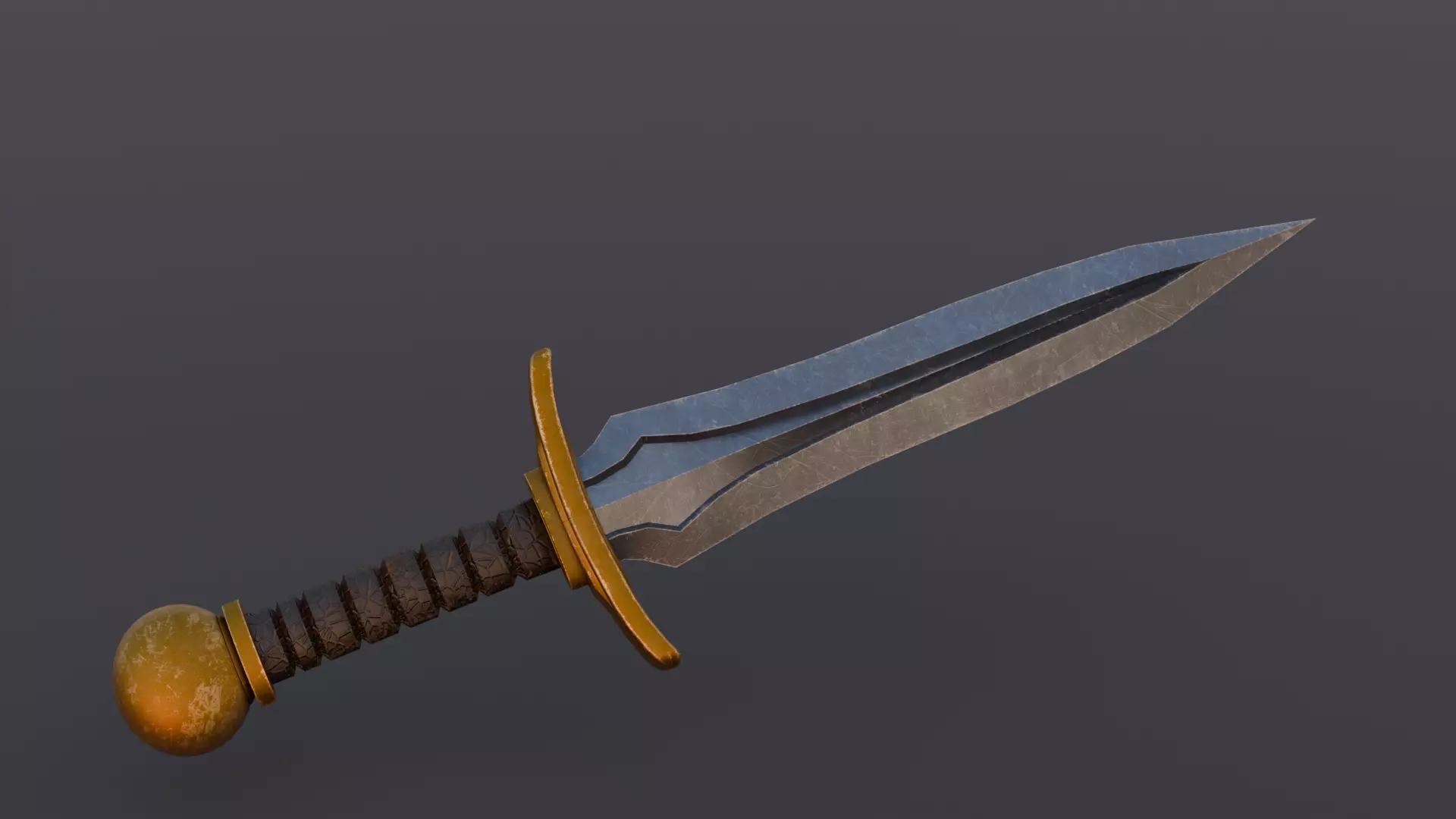 Battle Dagger low poly Free low-poly 3D model_0