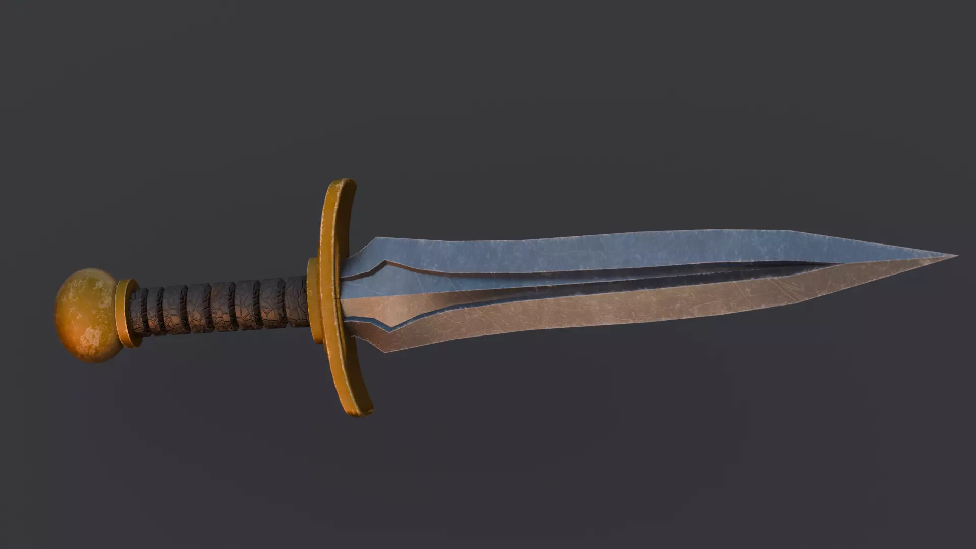 Battle Dagger low poly Free low-poly 3D model_4