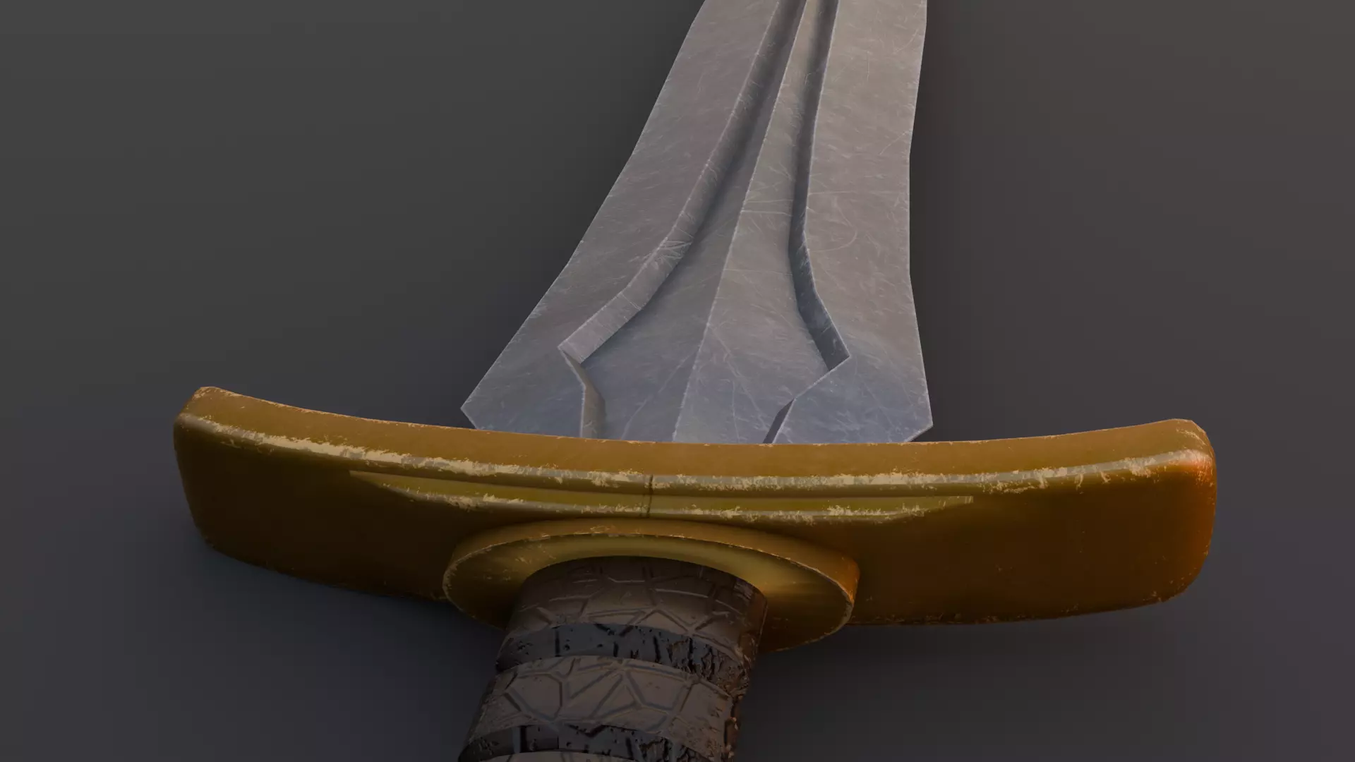 Battle Dagger low poly Free low-poly 3D model_6