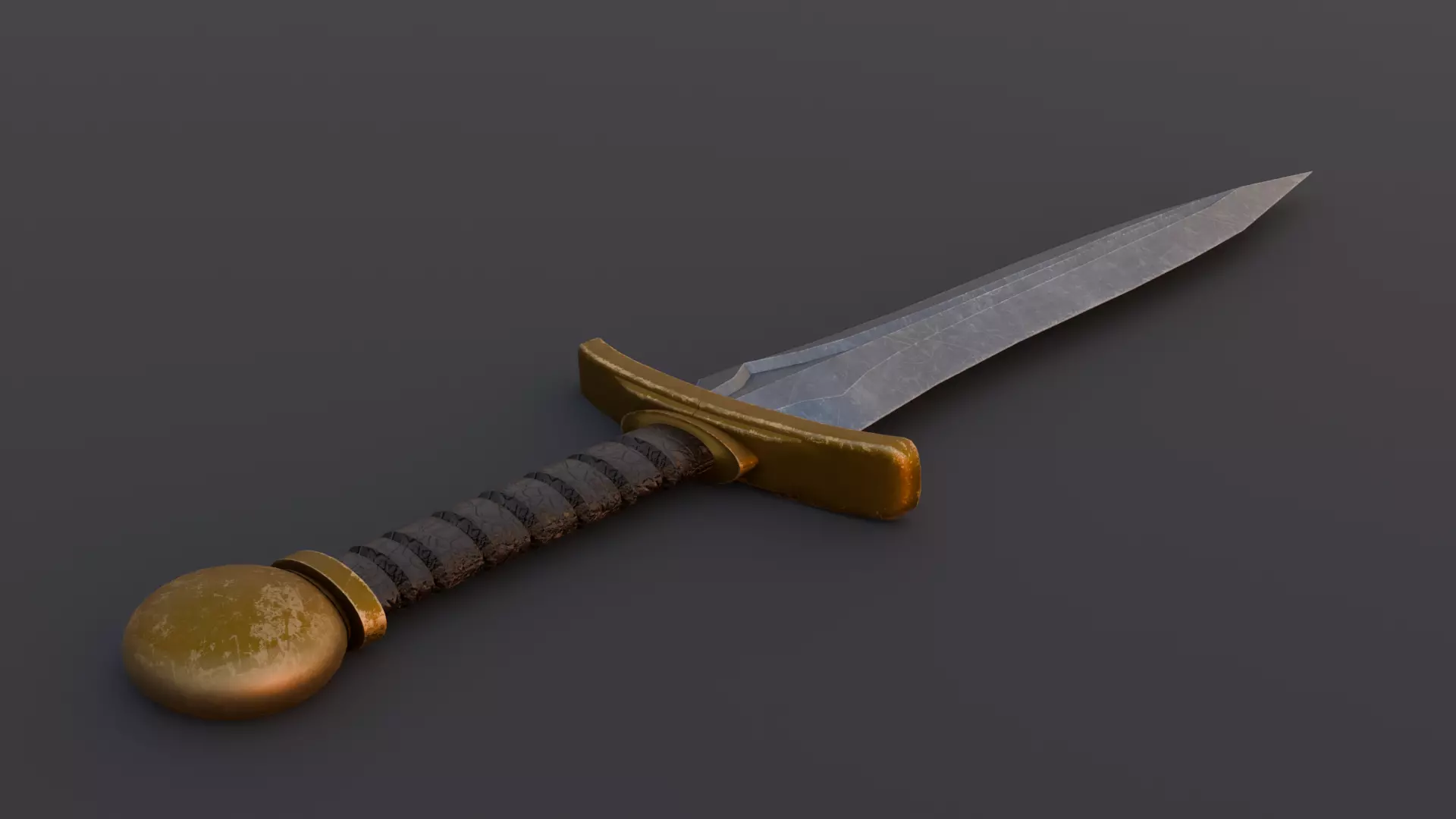 Battle Dagger low poly Free low-poly 3D model_2