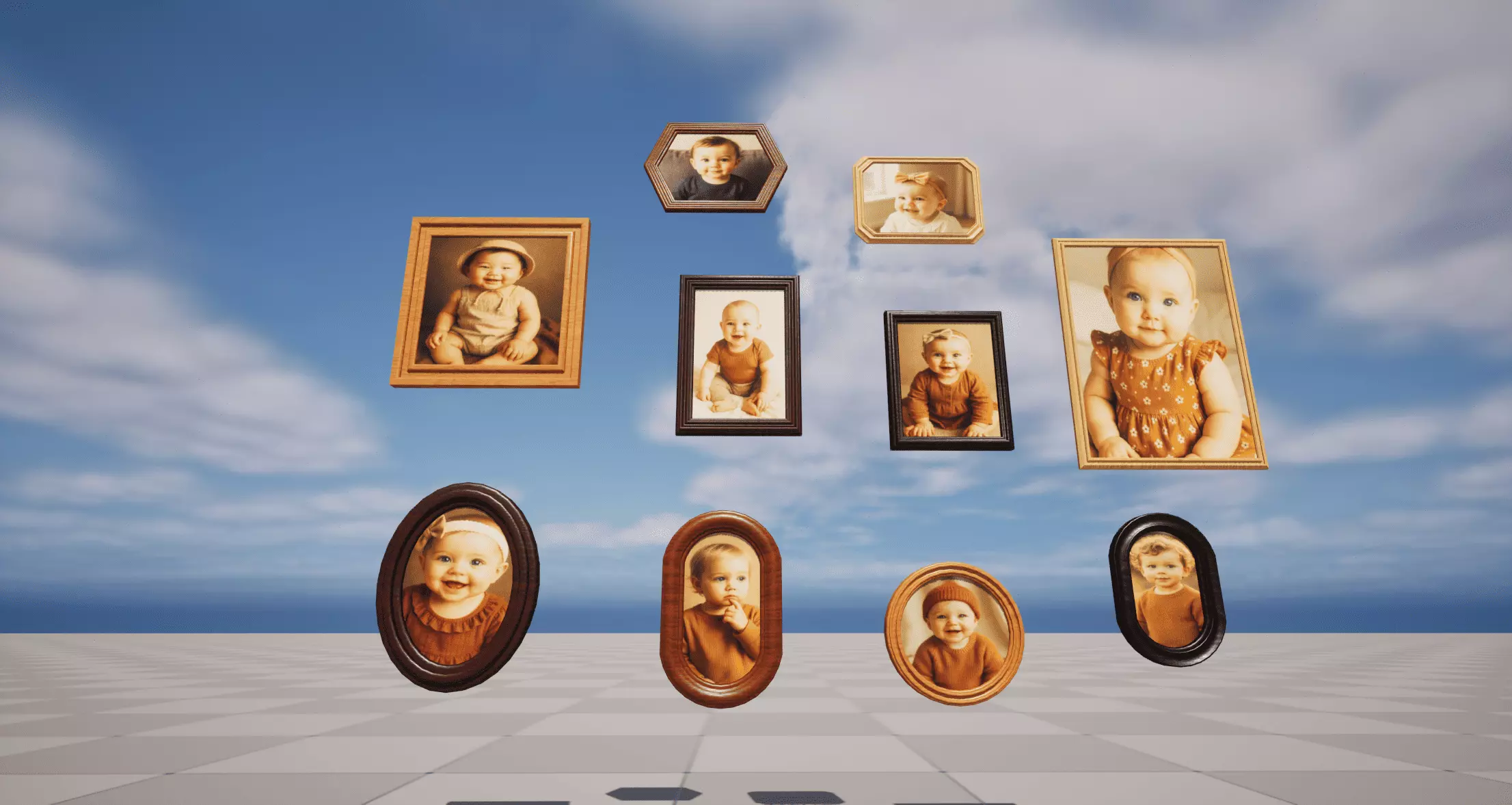 Babies Photos Low-poly 3D model_3