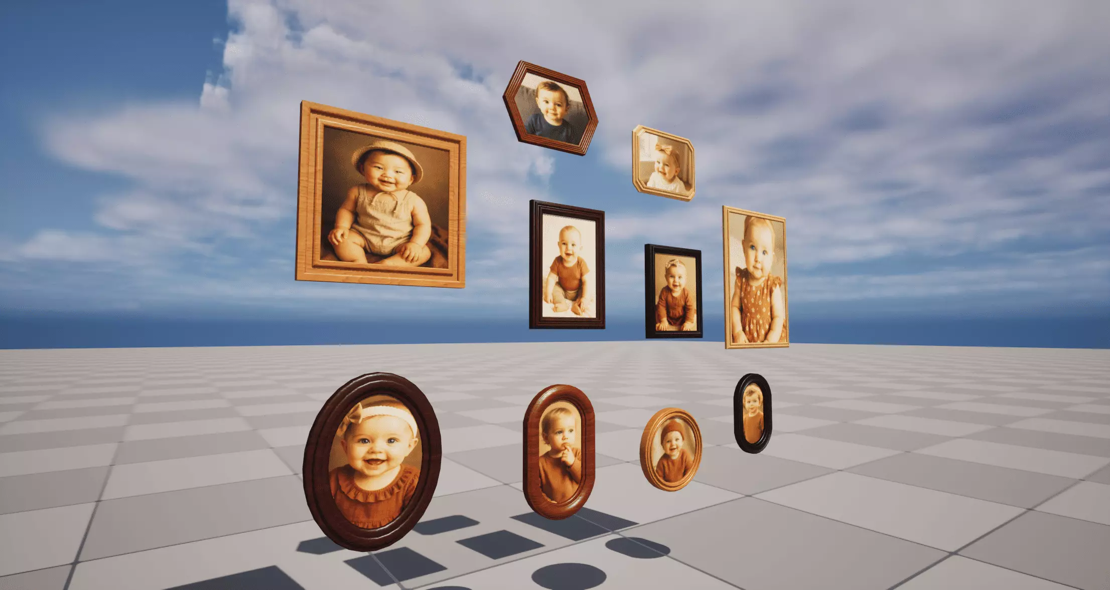Babies Photos Low-poly 3D model_2
