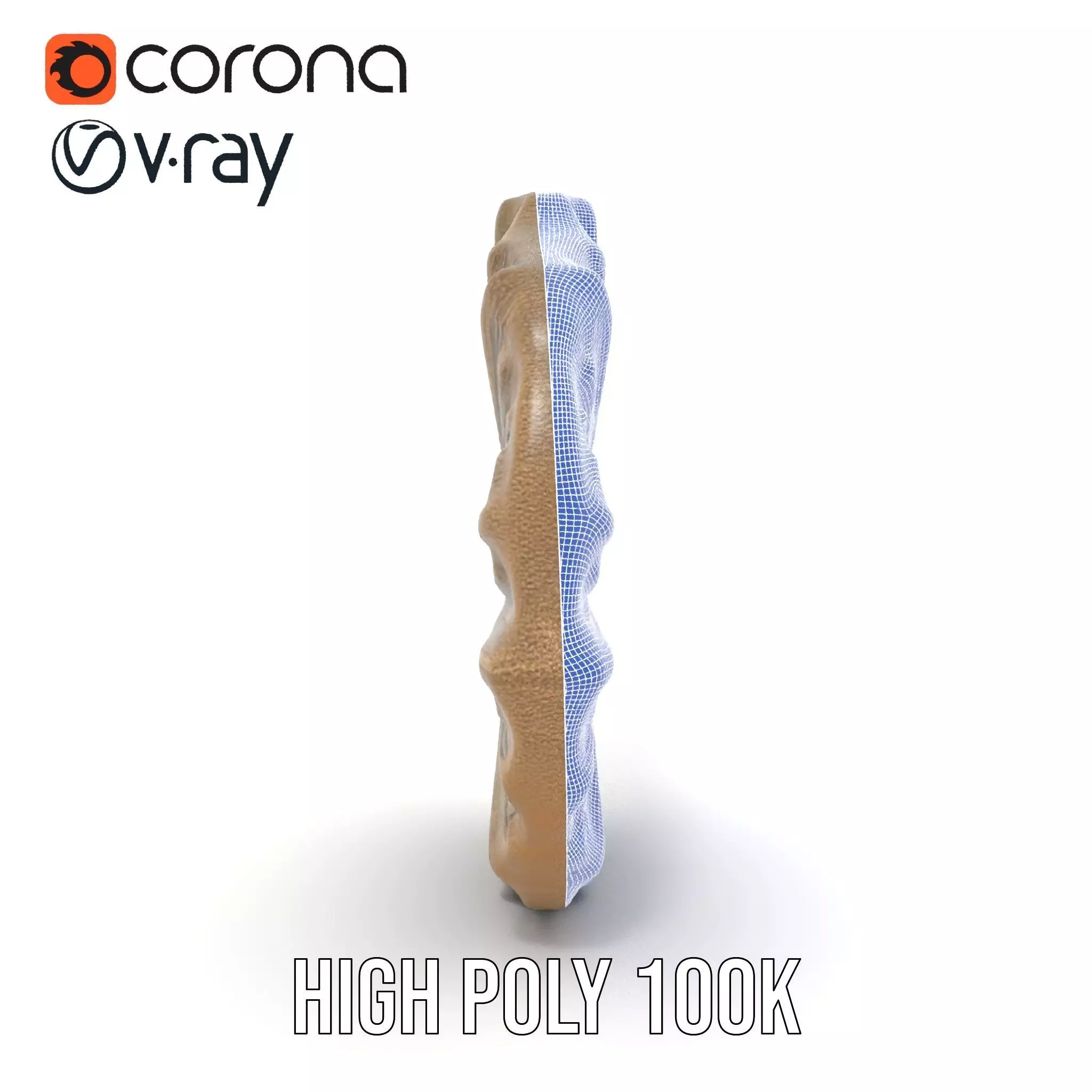 Textured Fossil Stone model pack Low-poly 3D model_33