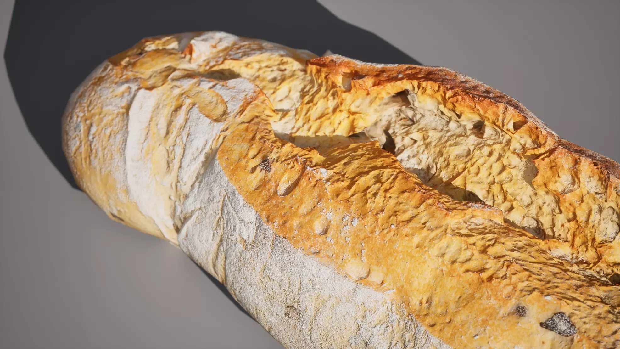 Baguette with olives 5K triangles 4K PBR textures Low-poly 3D model_7