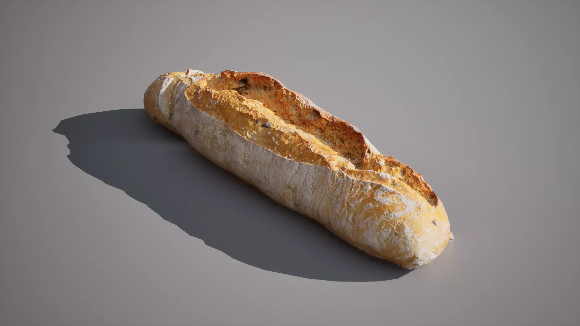 Baguette with olives 5K triangles 4K PBR textures Low-poly 3D model_2