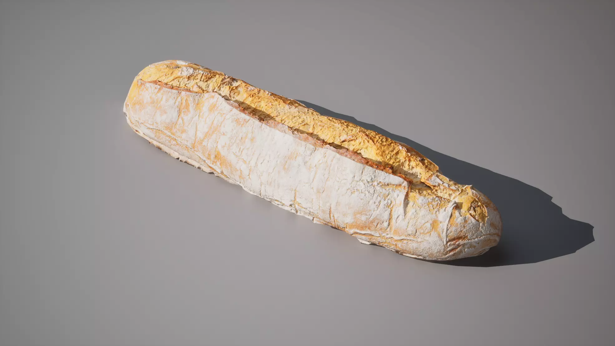 Baguette with olives 5K triangles 4K PBR textures Low-poly 3D model_0