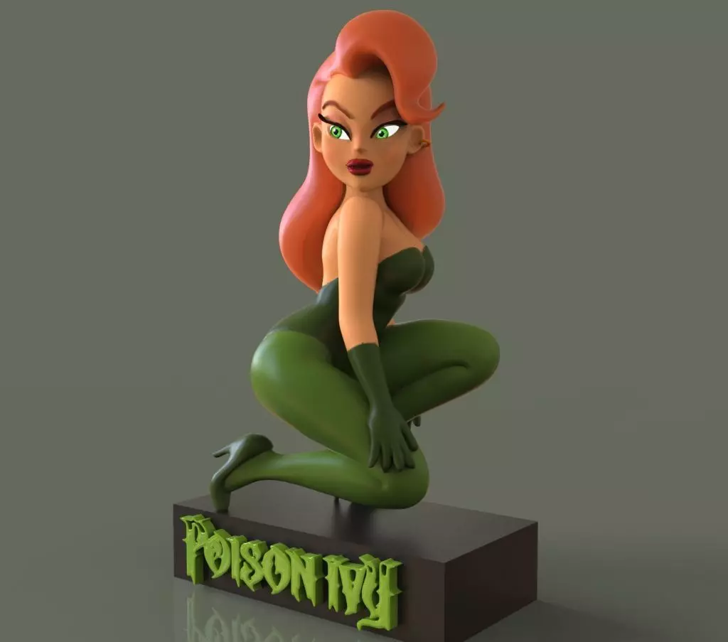 Poison Ivy Pin Up 3D print model_1