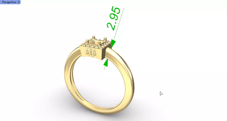 Anel formatura com simbolo Direito 3D print model_3