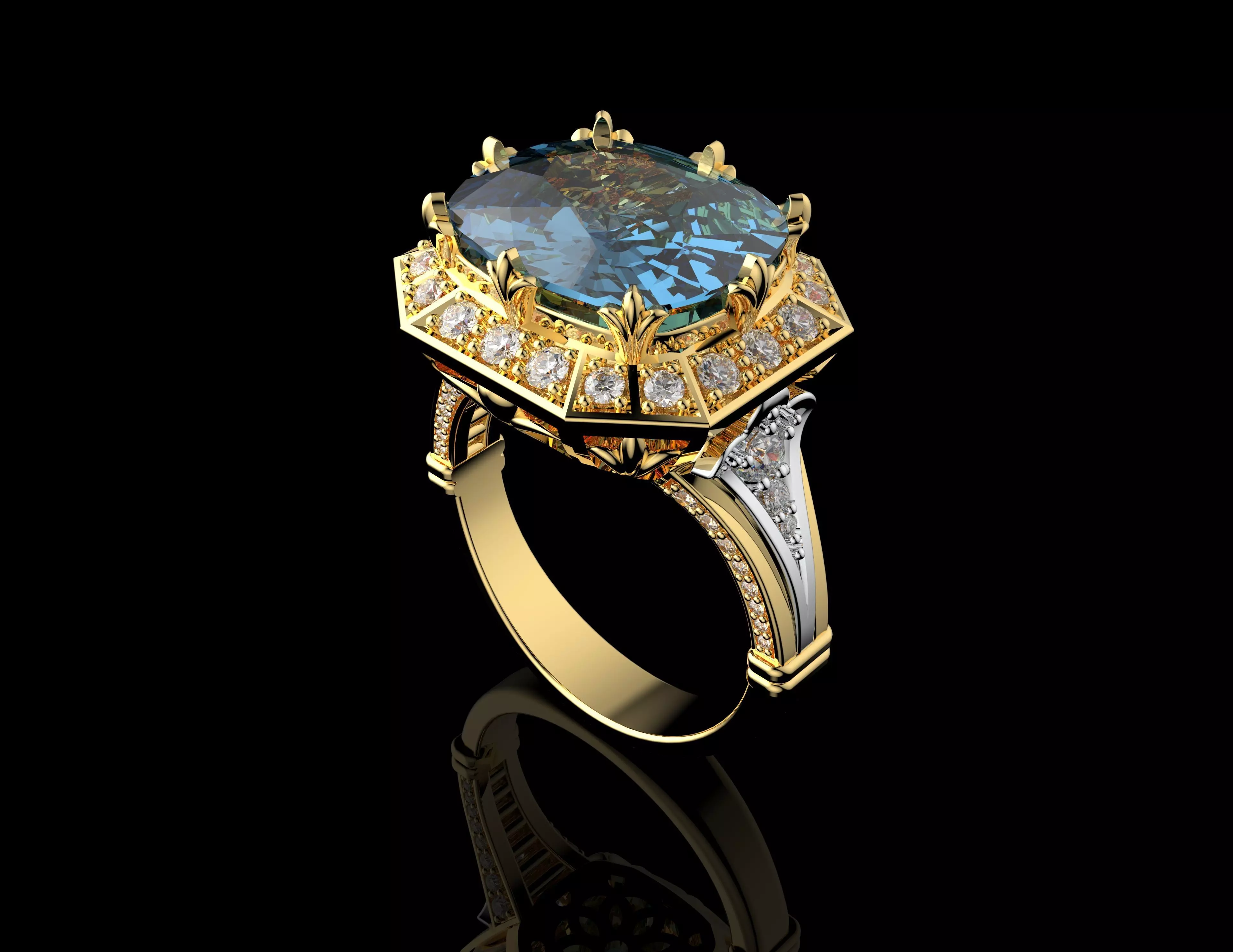 Gold N1458 3D print model_3