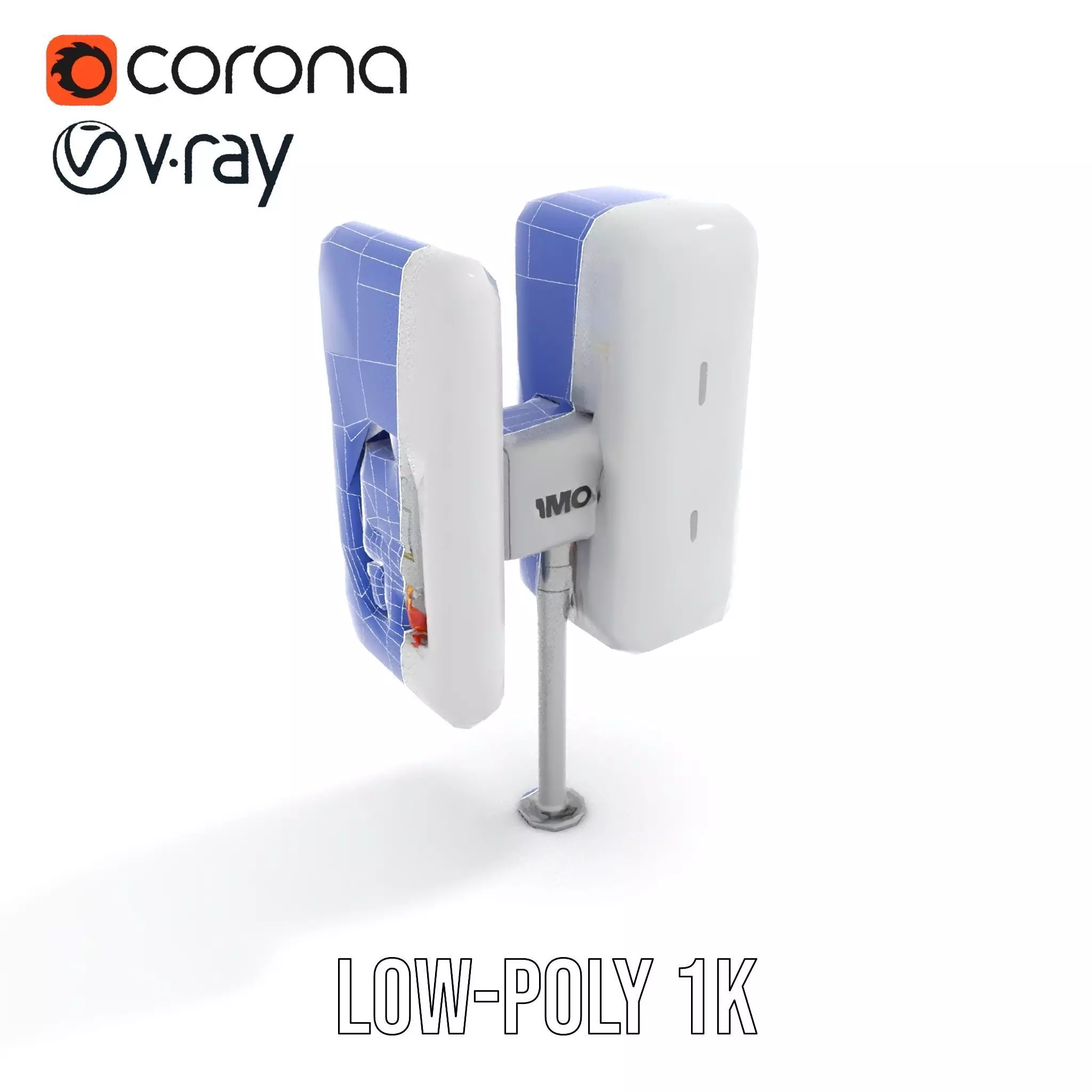 White Antenna Array model pack Low-poly 3D model_23