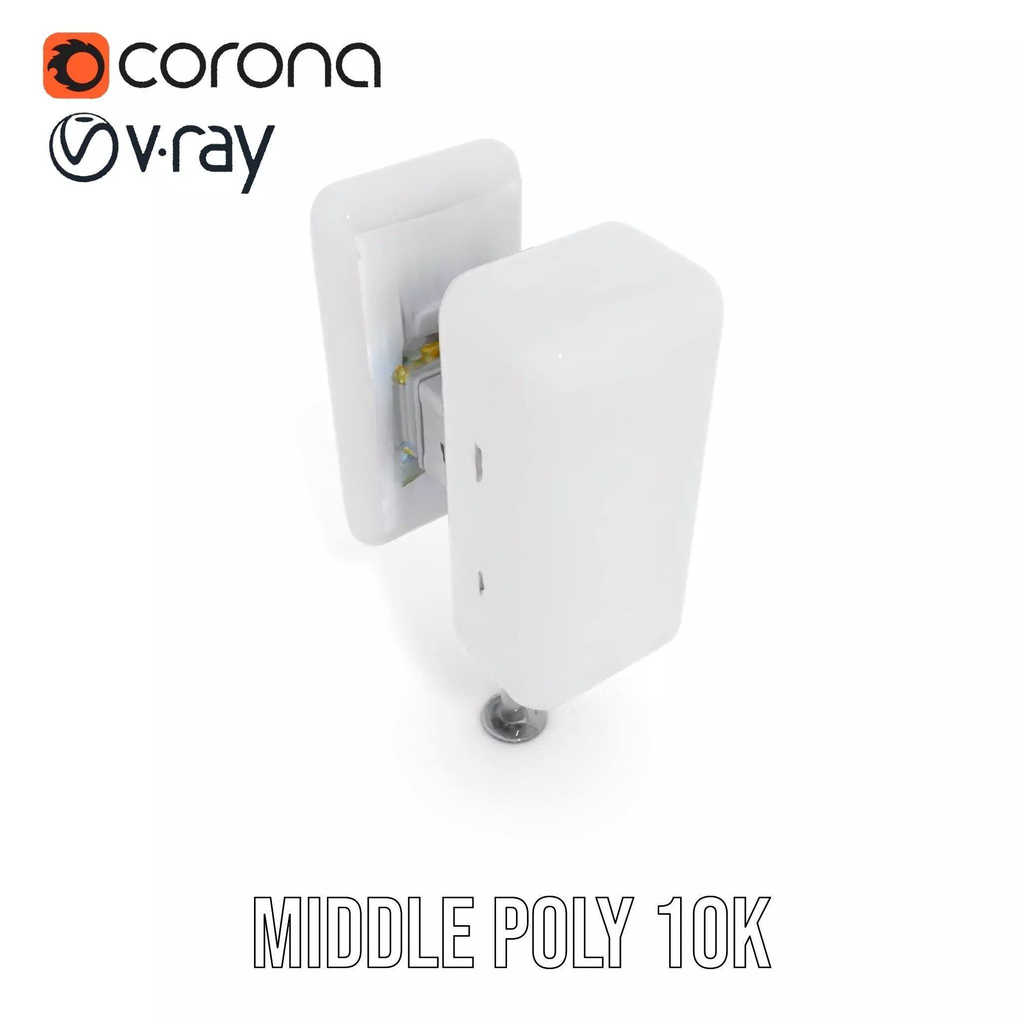 White Antenna Array model pack Low-poly 3D model_7