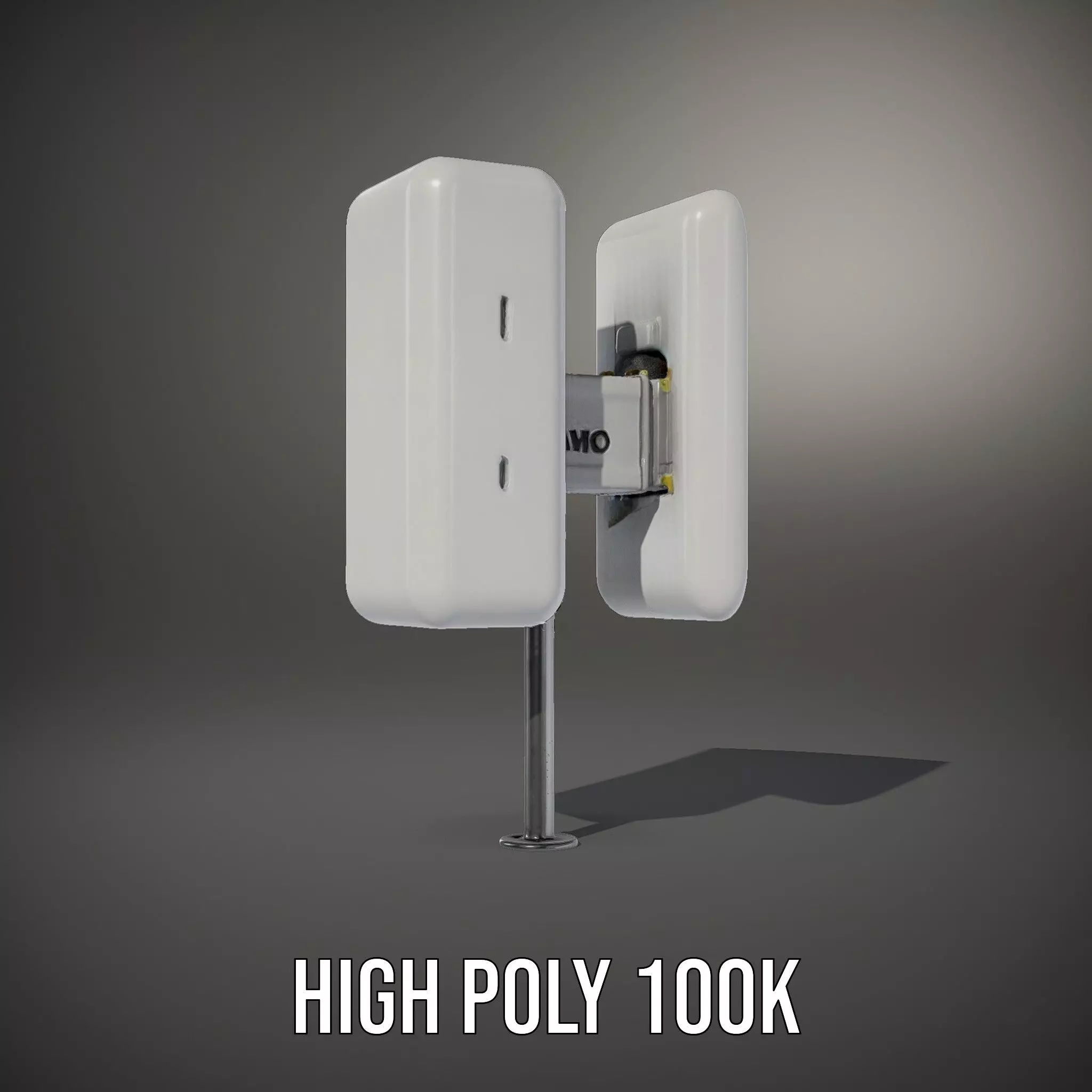 White Antenna Array model pack Low-poly 3D model_11