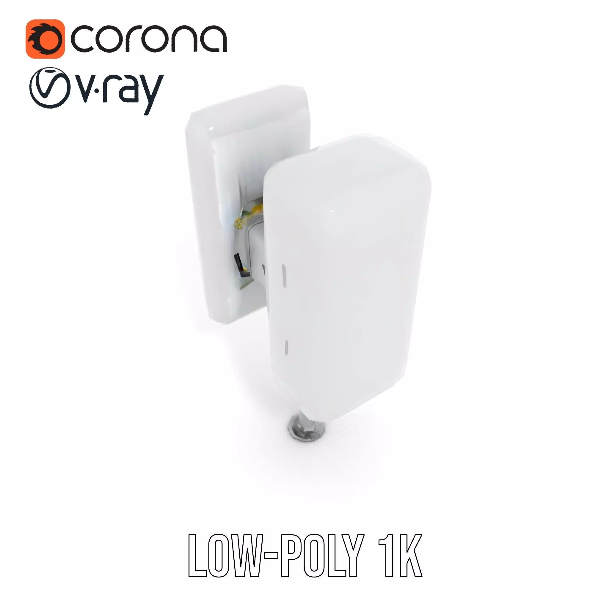 White Antenna Array model pack Low-poly 3D model_18