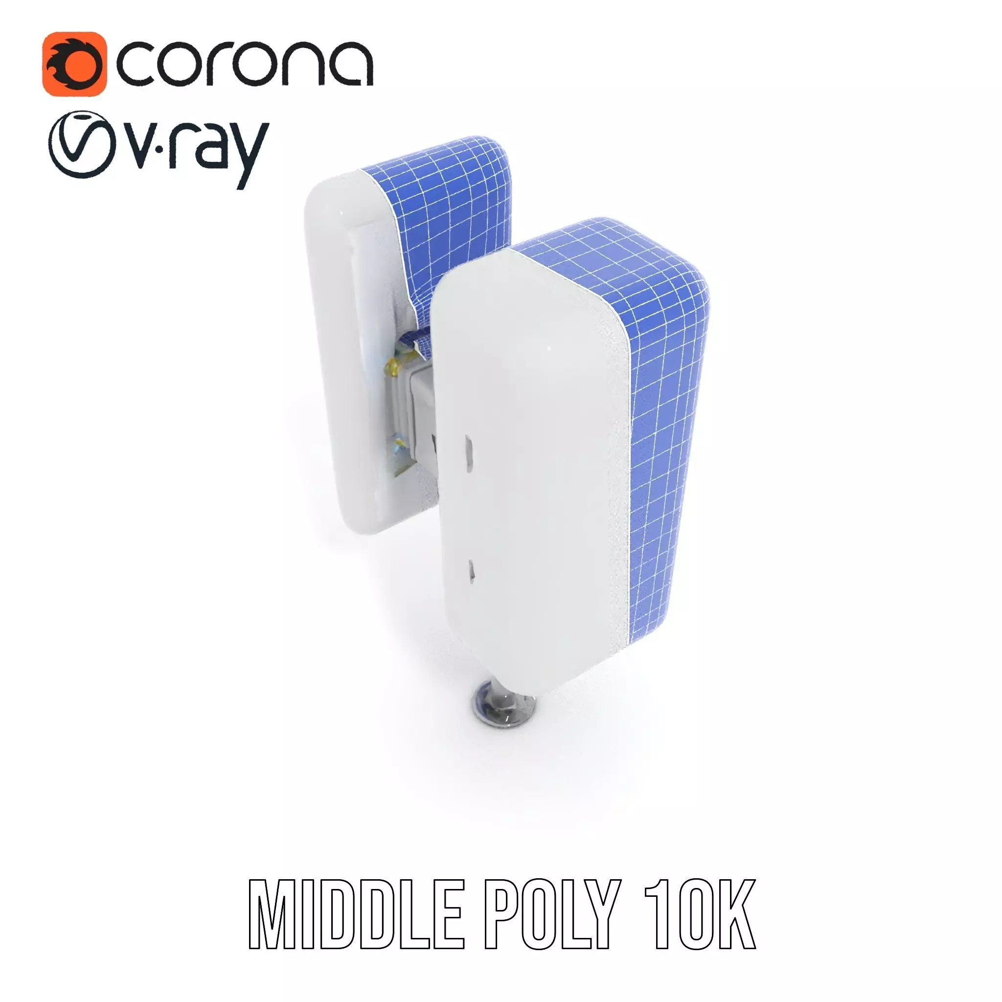 White Antenna Array model pack Low-poly 3D model_22