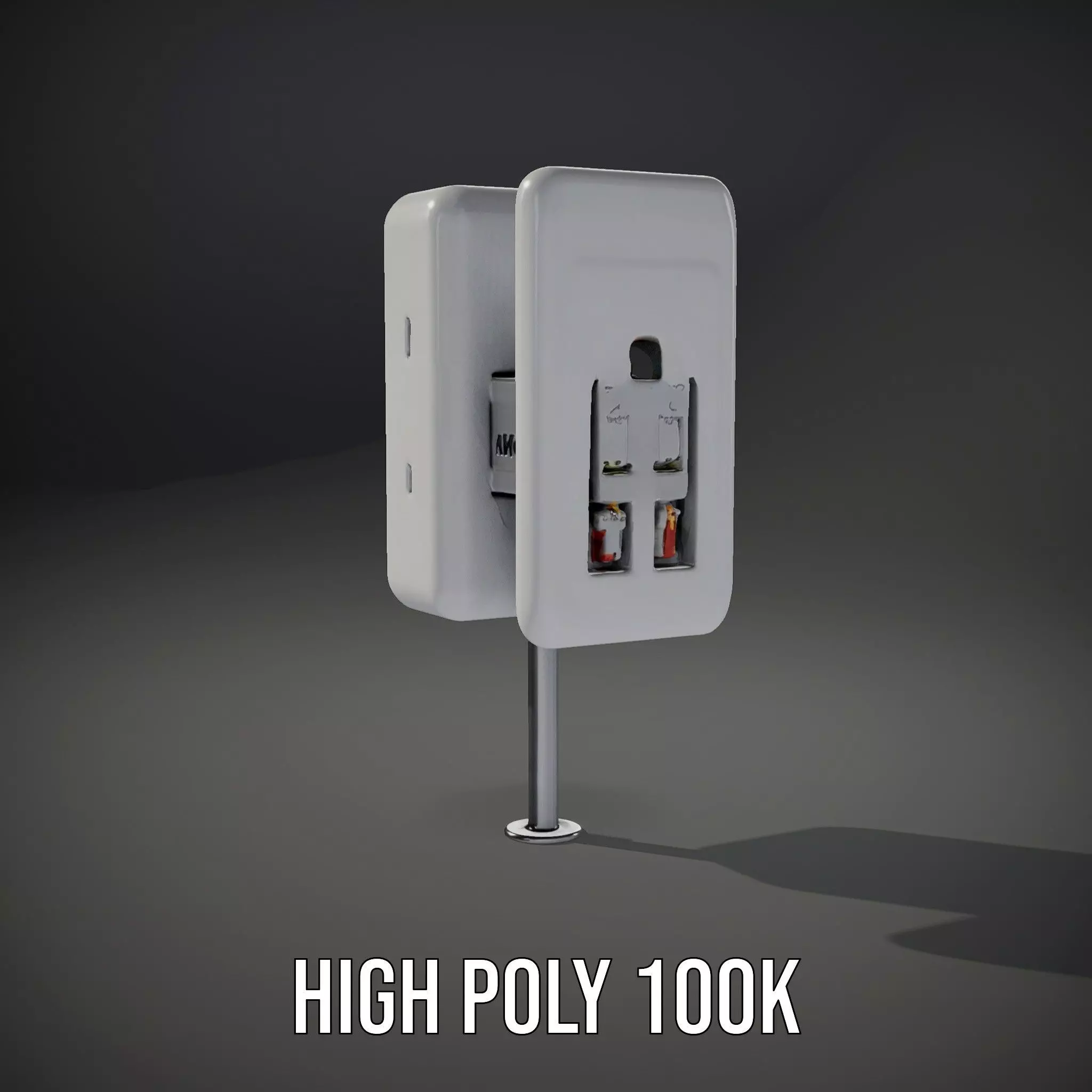 White Antenna Array model pack Low-poly 3D model_9