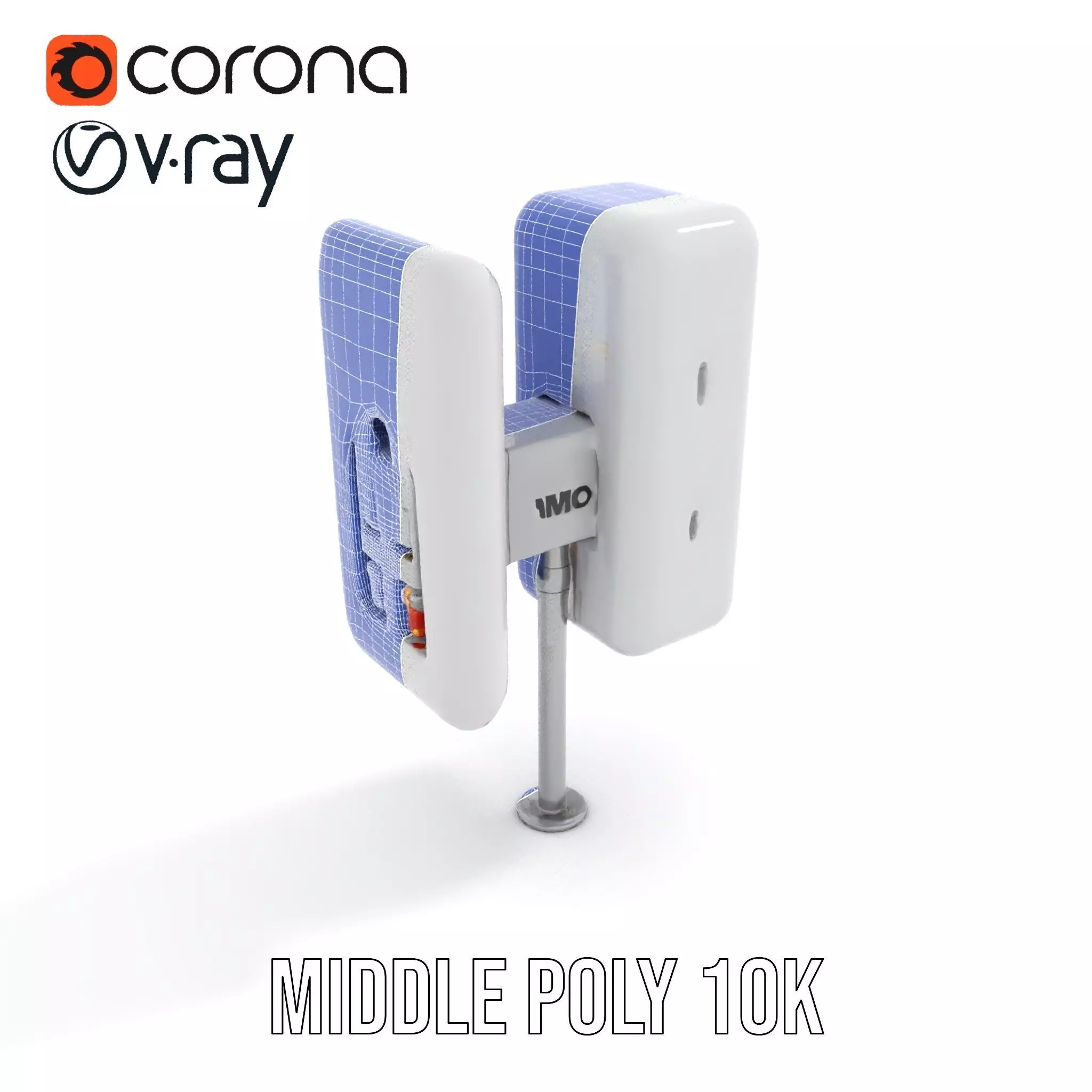 White Antenna Array model pack Low-poly 3D model_19