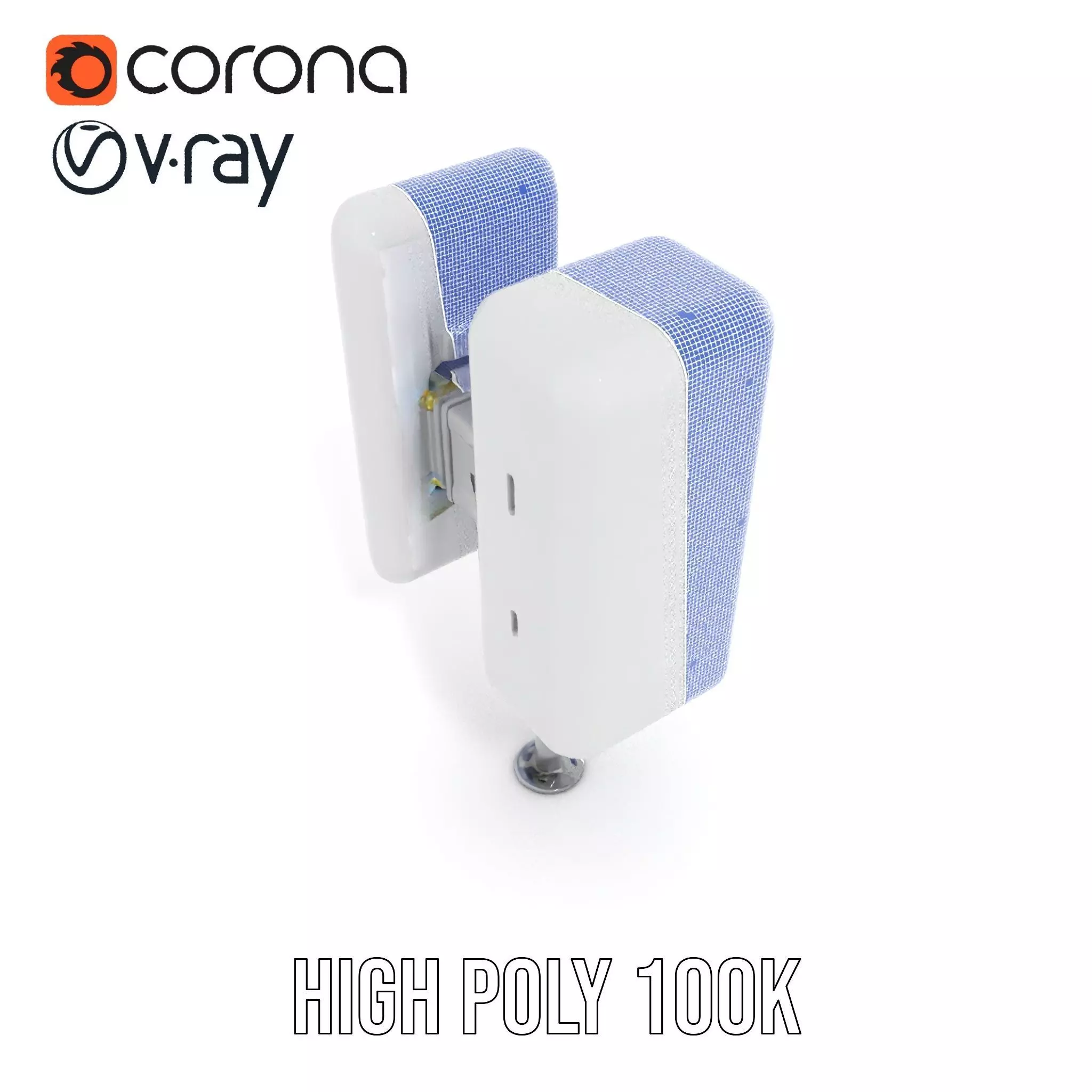 White Antenna Array model pack Low-poly 3D model_33