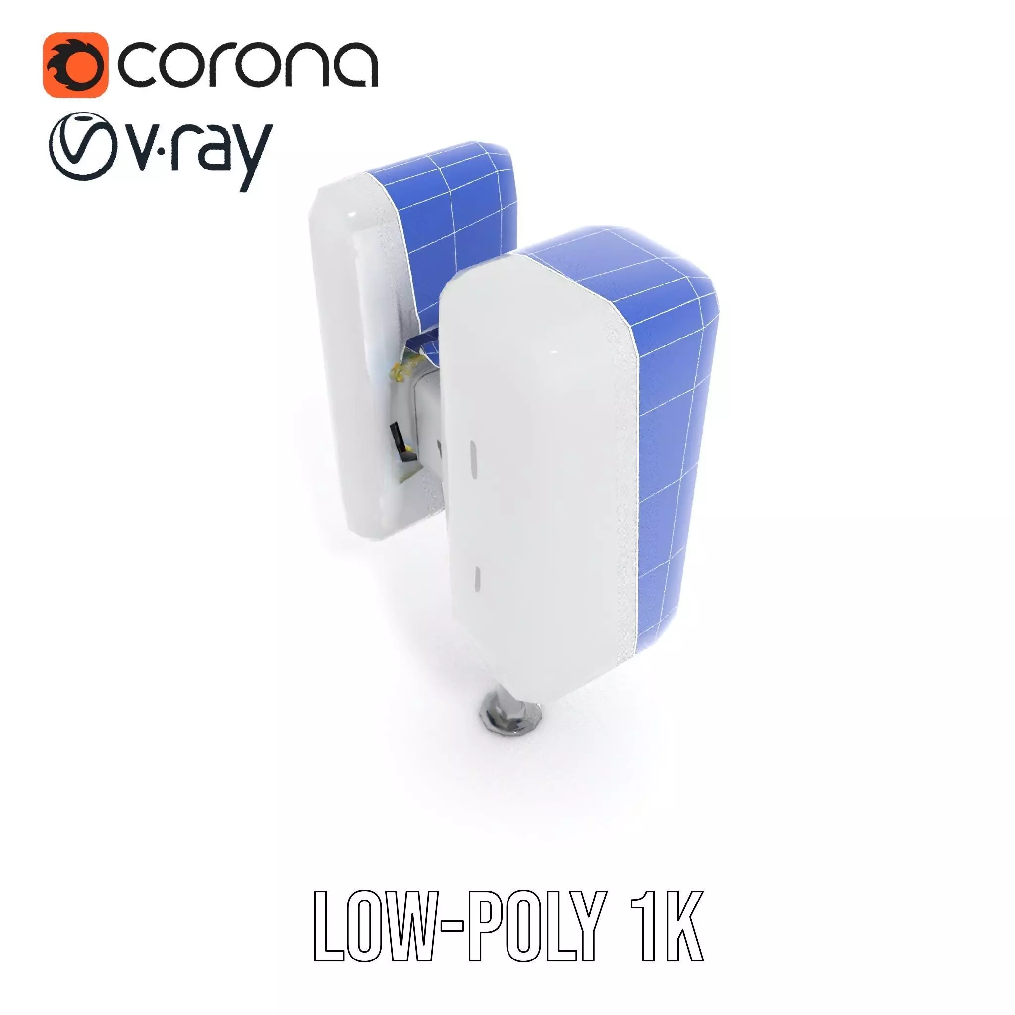 White Antenna Array model pack Low-poly 3D model_25