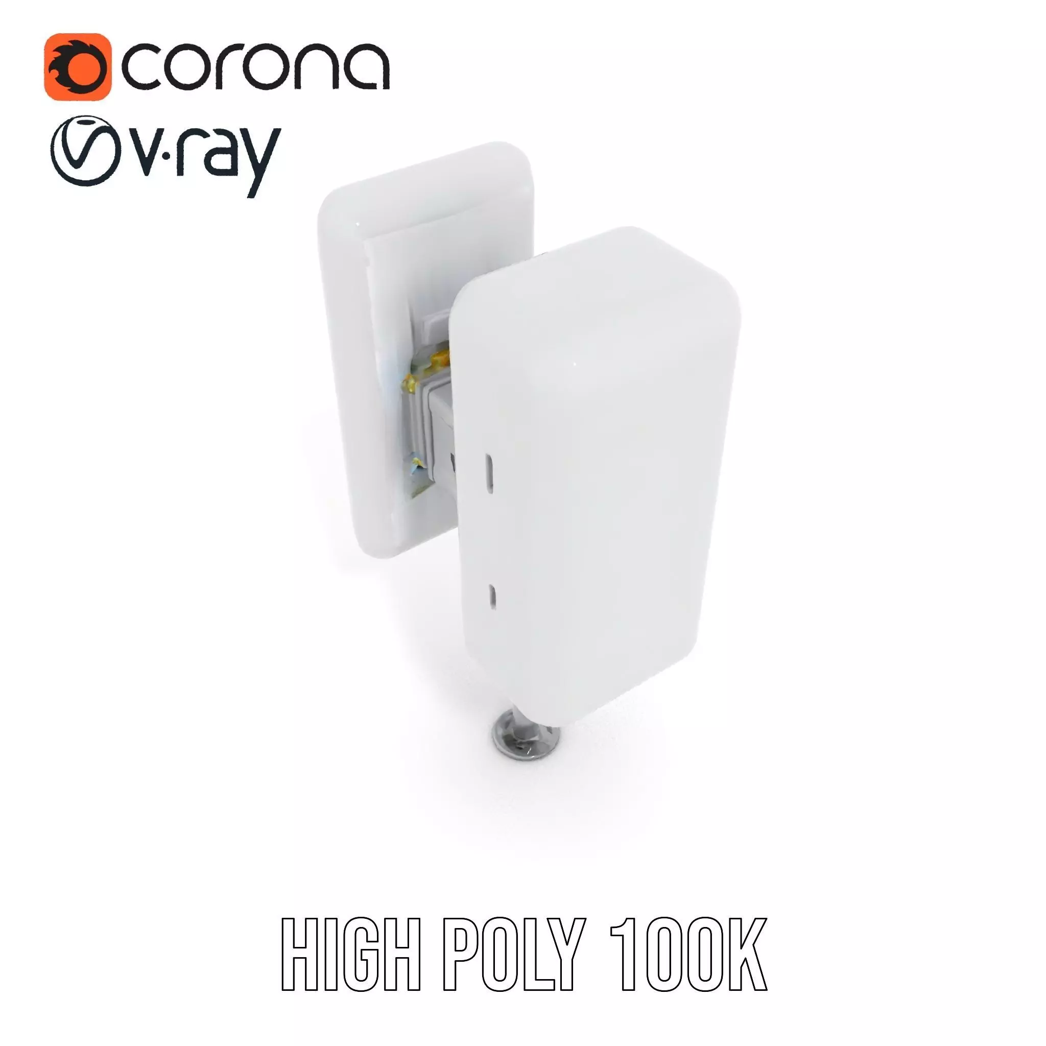 White Antenna Array model pack Low-poly 3D model_16