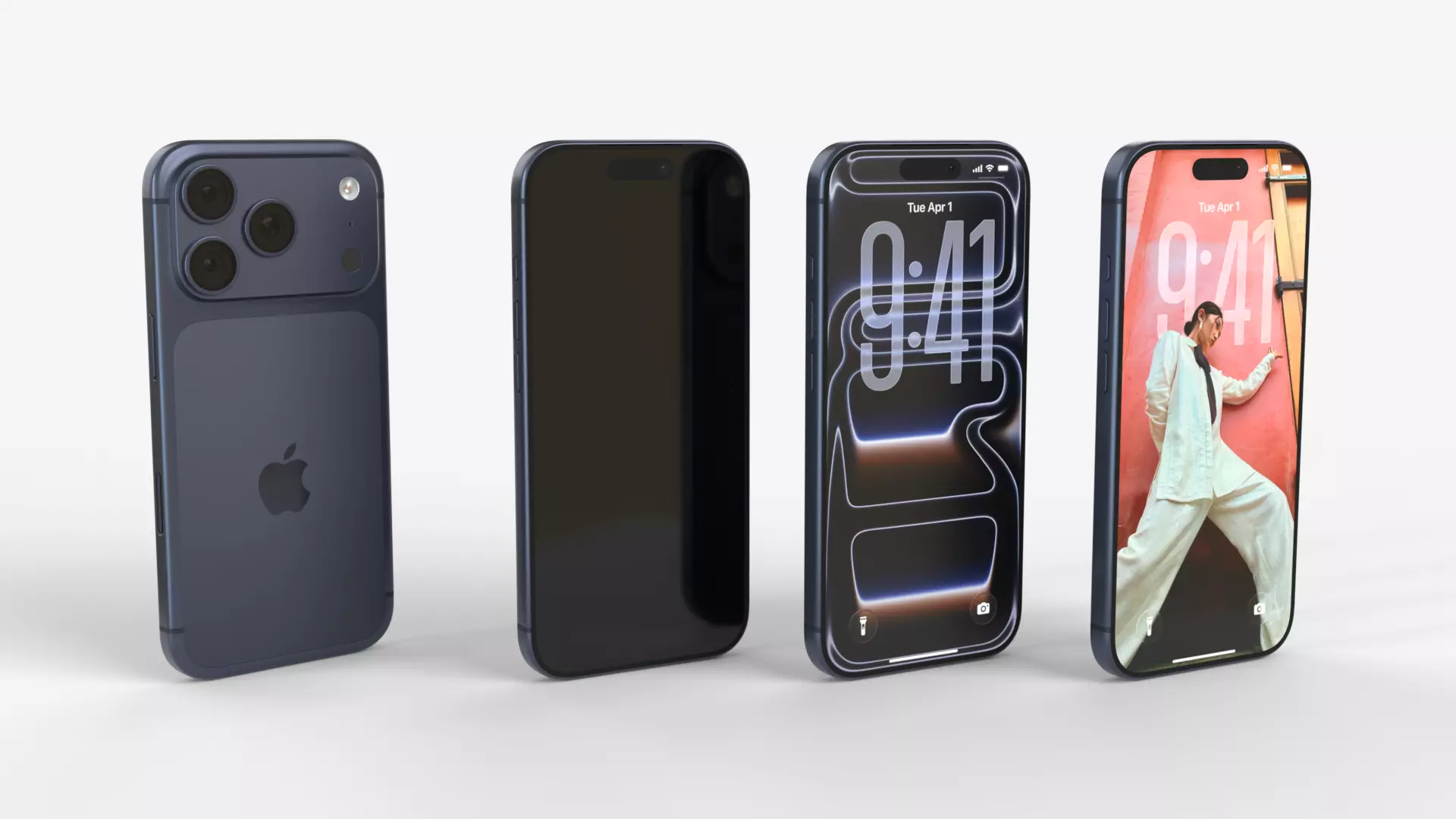 Apple Iphone 17 Pro Blue 2025 3D model_0