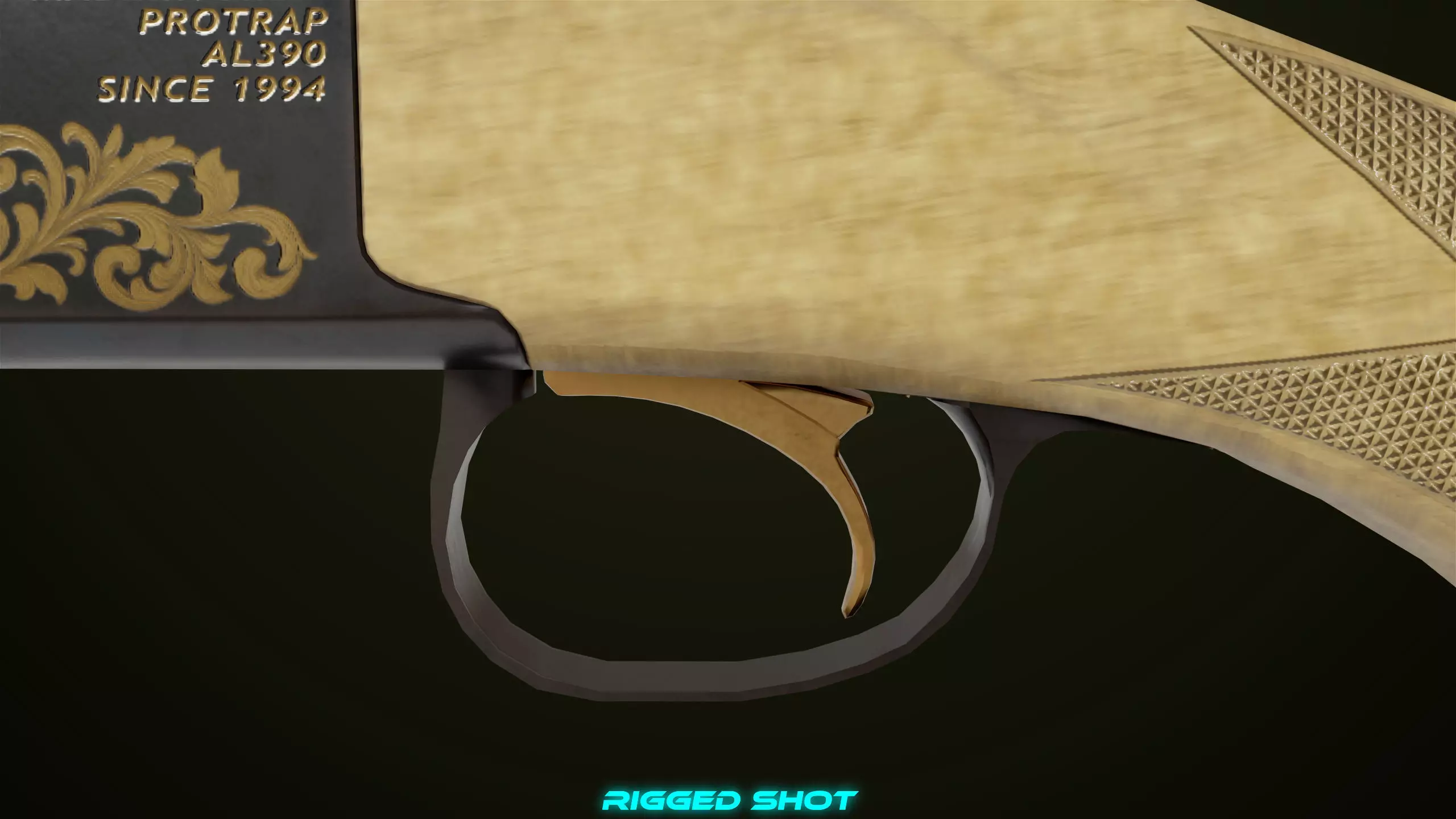 Double Barrel Shotguns 01 Single Mat All PBR Unity UE Textures Low-poly 3D model_24