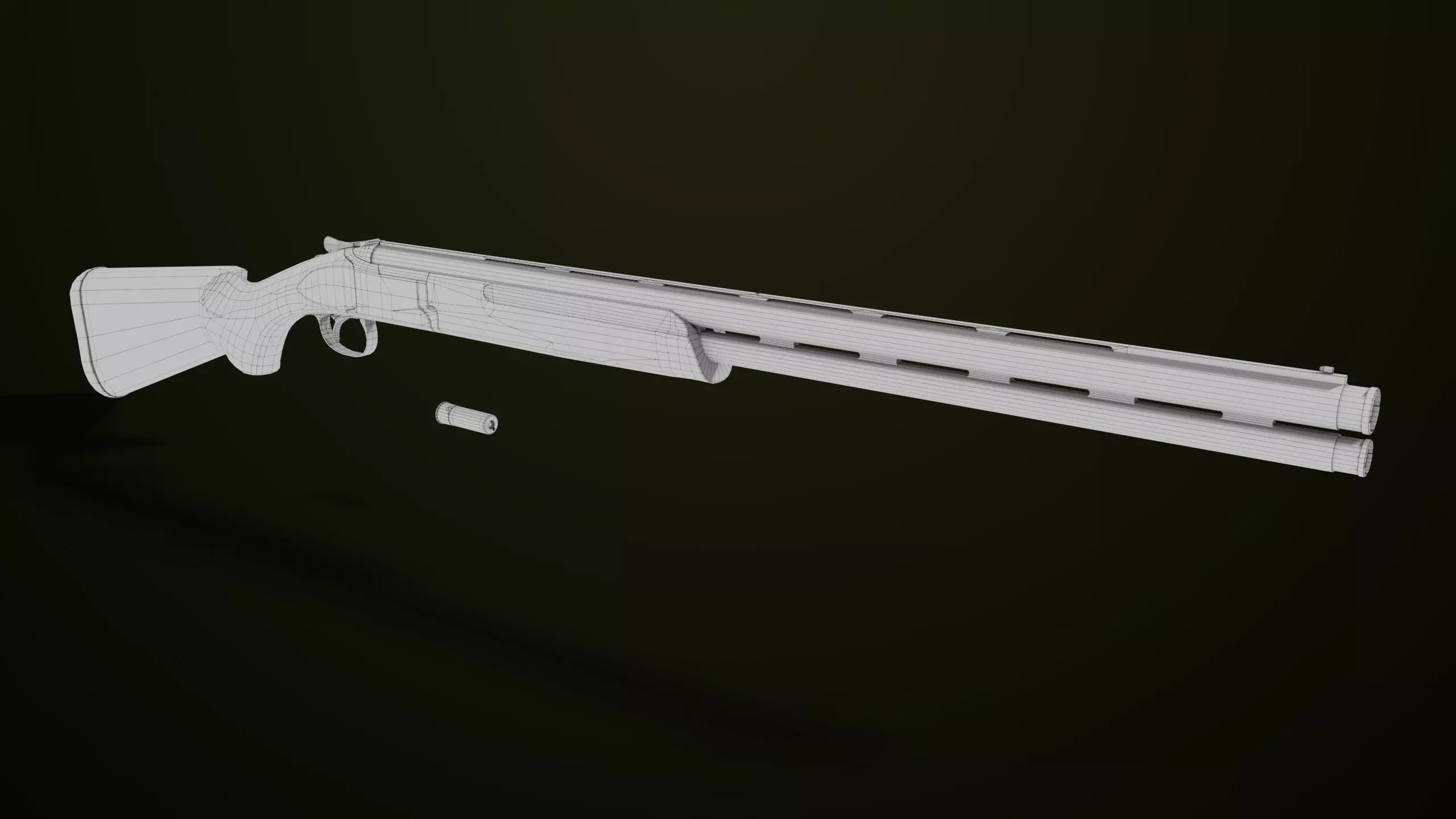 Double Barrel Shotguns 01 Single Mat All PBR Unity UE Textures Low-poly 3D model_29