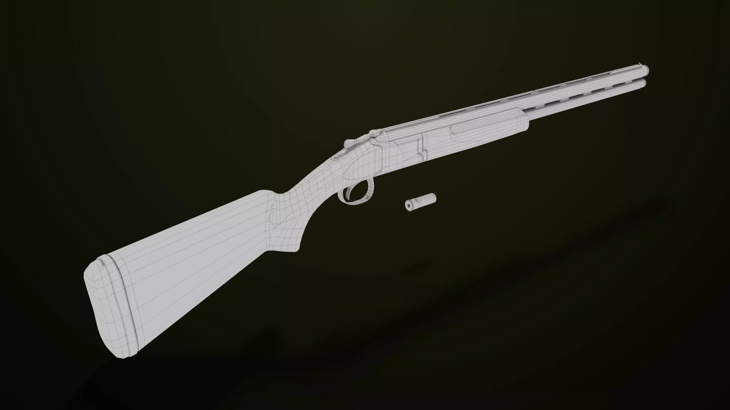 Double Barrel Shotguns 01 Single Mat All PBR Unity UE Textures Low-poly 3D model_31