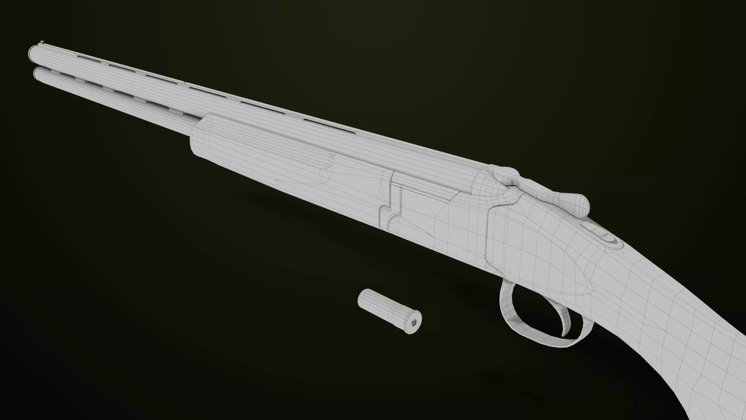 Double Barrel Shotguns 01 Single Mat All PBR Unity UE Textures Low-poly 3D model_35