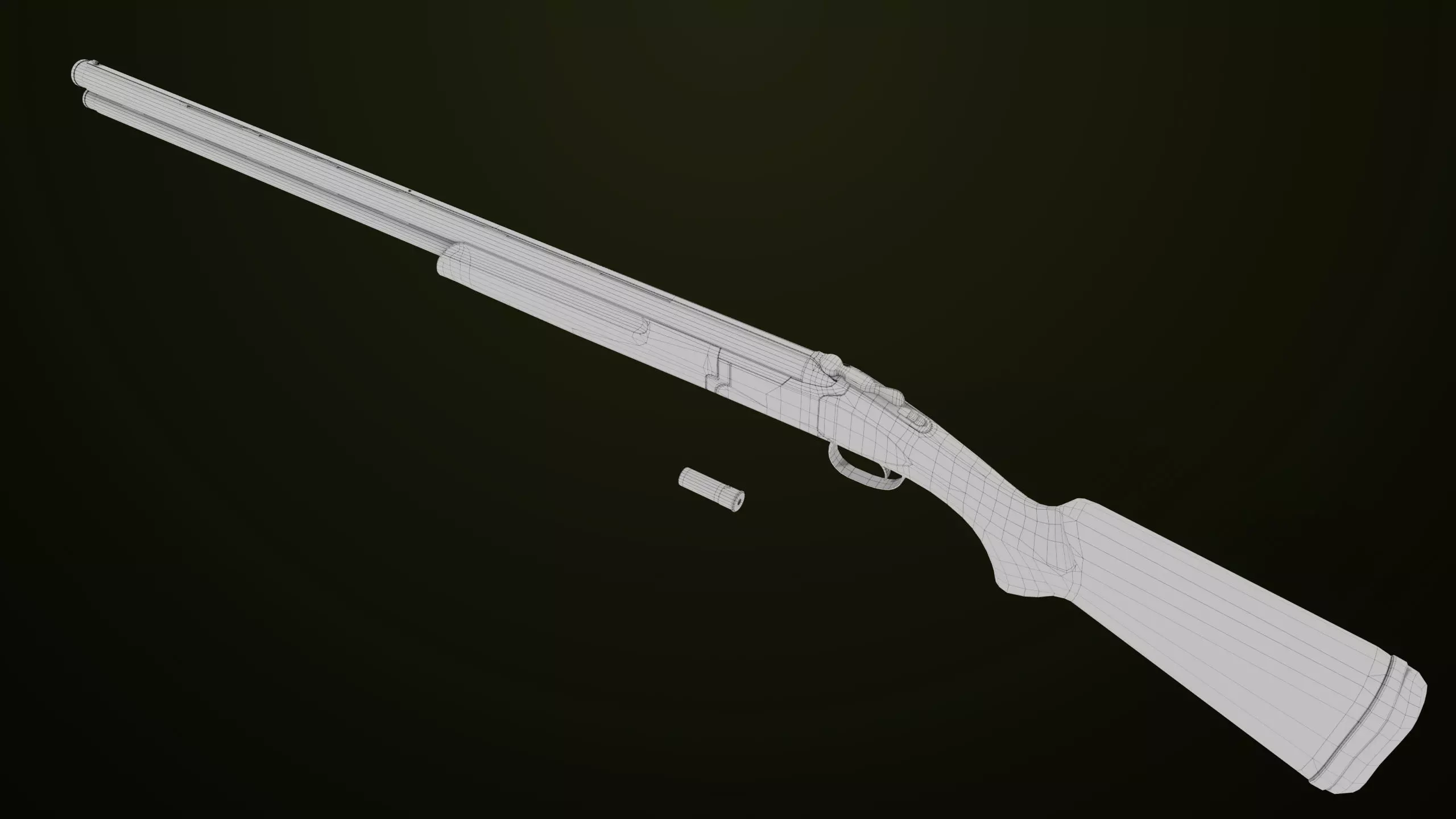 Double Barrel Shotguns 01 Single Mat All PBR Unity UE Textures Low-poly 3D model_49