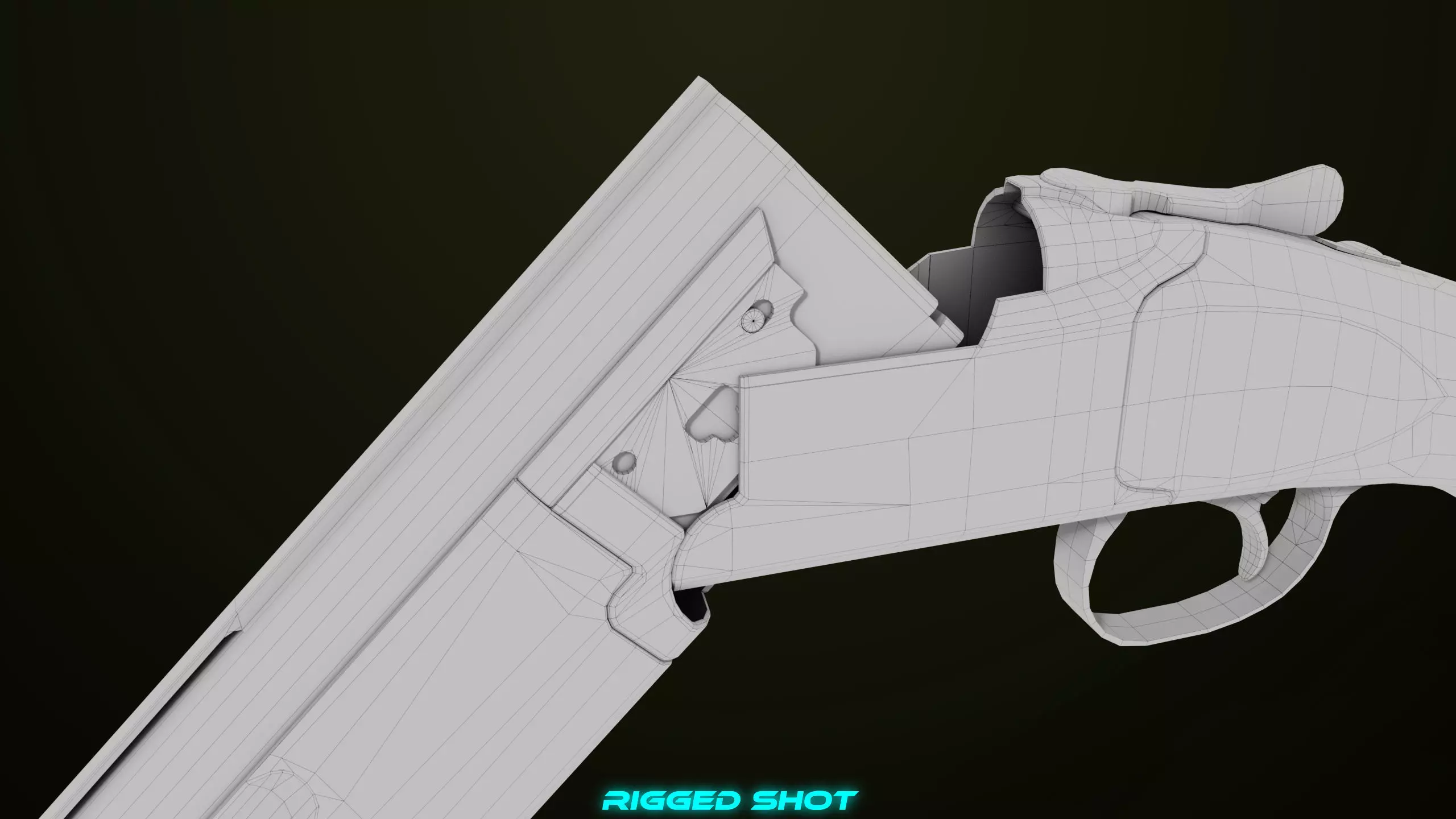 Double Barrel Shotguns 01 Single Mat All PBR Unity UE Textures Low-poly 3D model_38