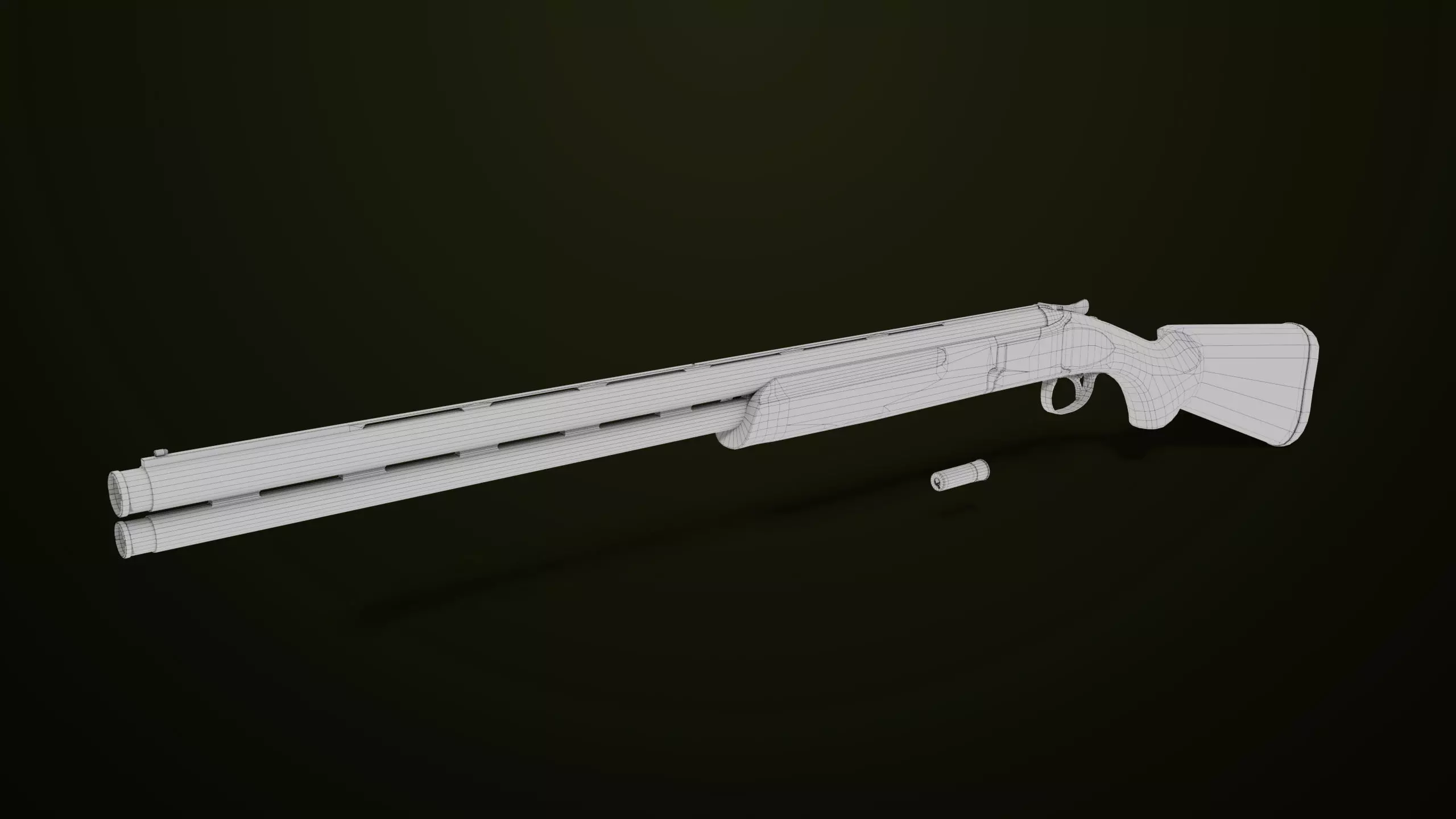 Double Barrel Shotguns 01 Single Mat All PBR Unity UE Textures Low-poly 3D model_28