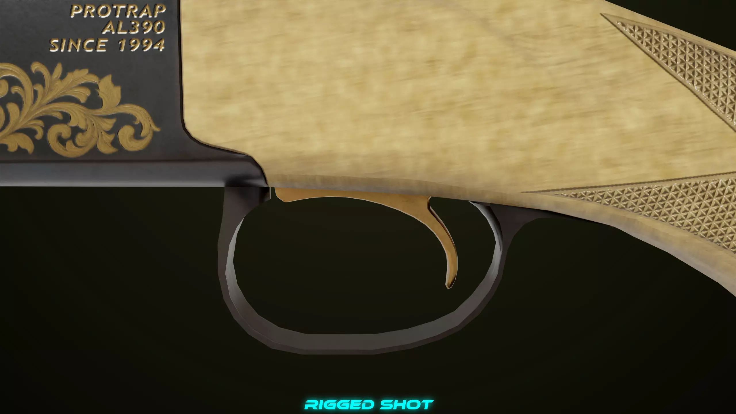 Double Barrel Shotguns 01 Single Mat All PBR Unity UE Textures Low-poly 3D model_25