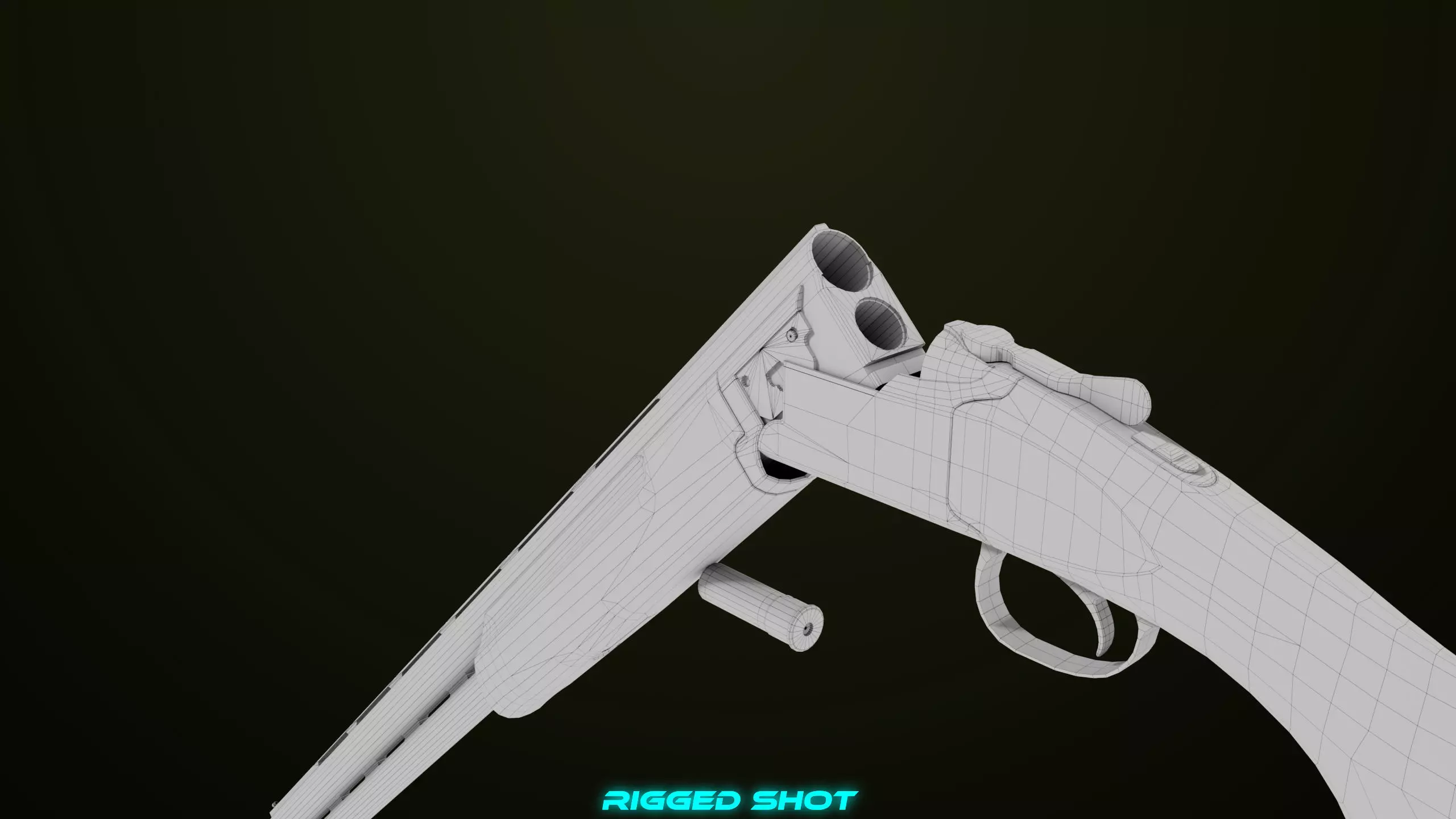 Double Barrel Shotguns 01 Single Mat All PBR Unity UE Textures Low-poly 3D model_36