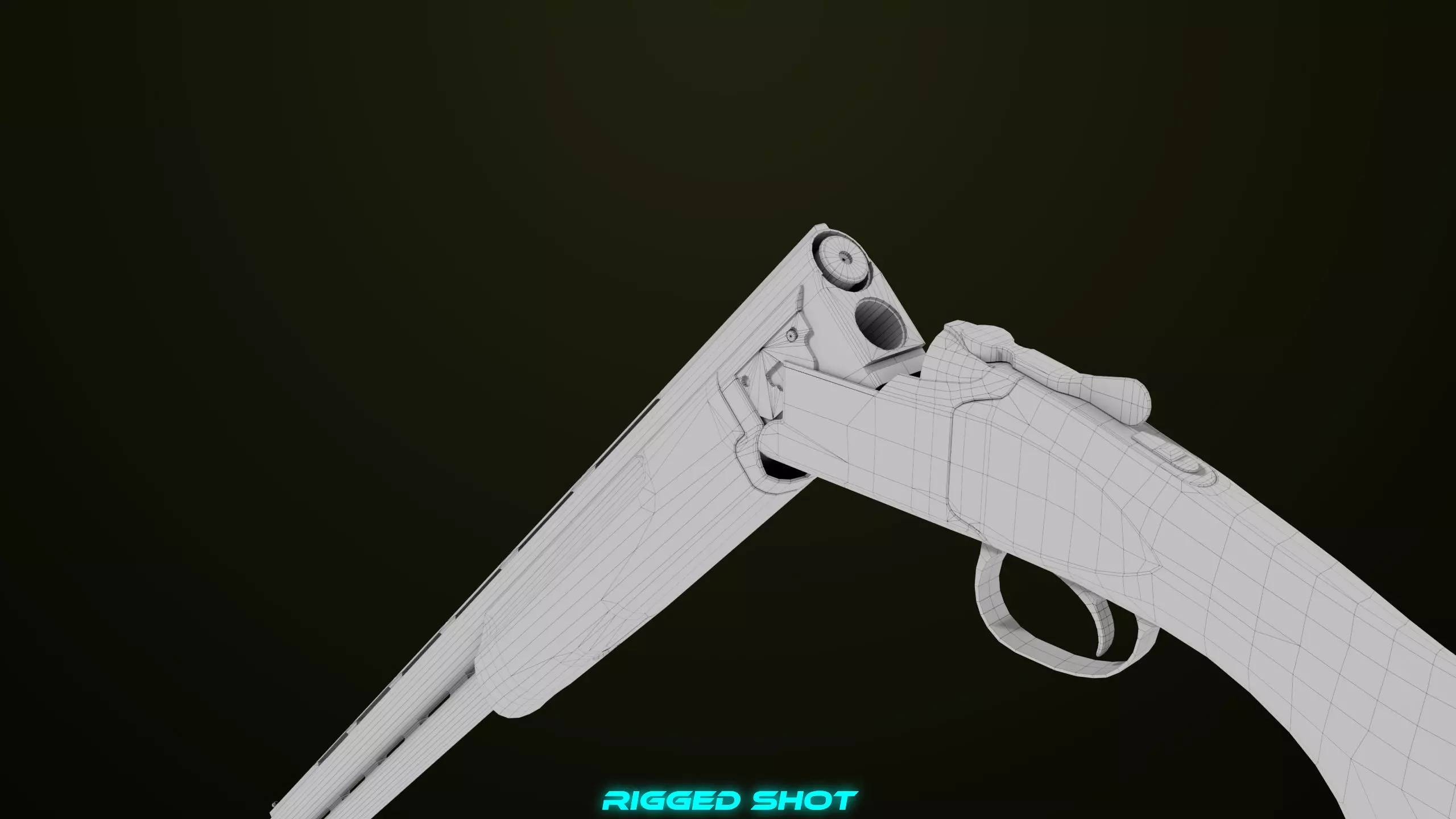 Double Barrel Shotguns 01 Single Mat All PBR Unity UE Textures Low-poly 3D model_37