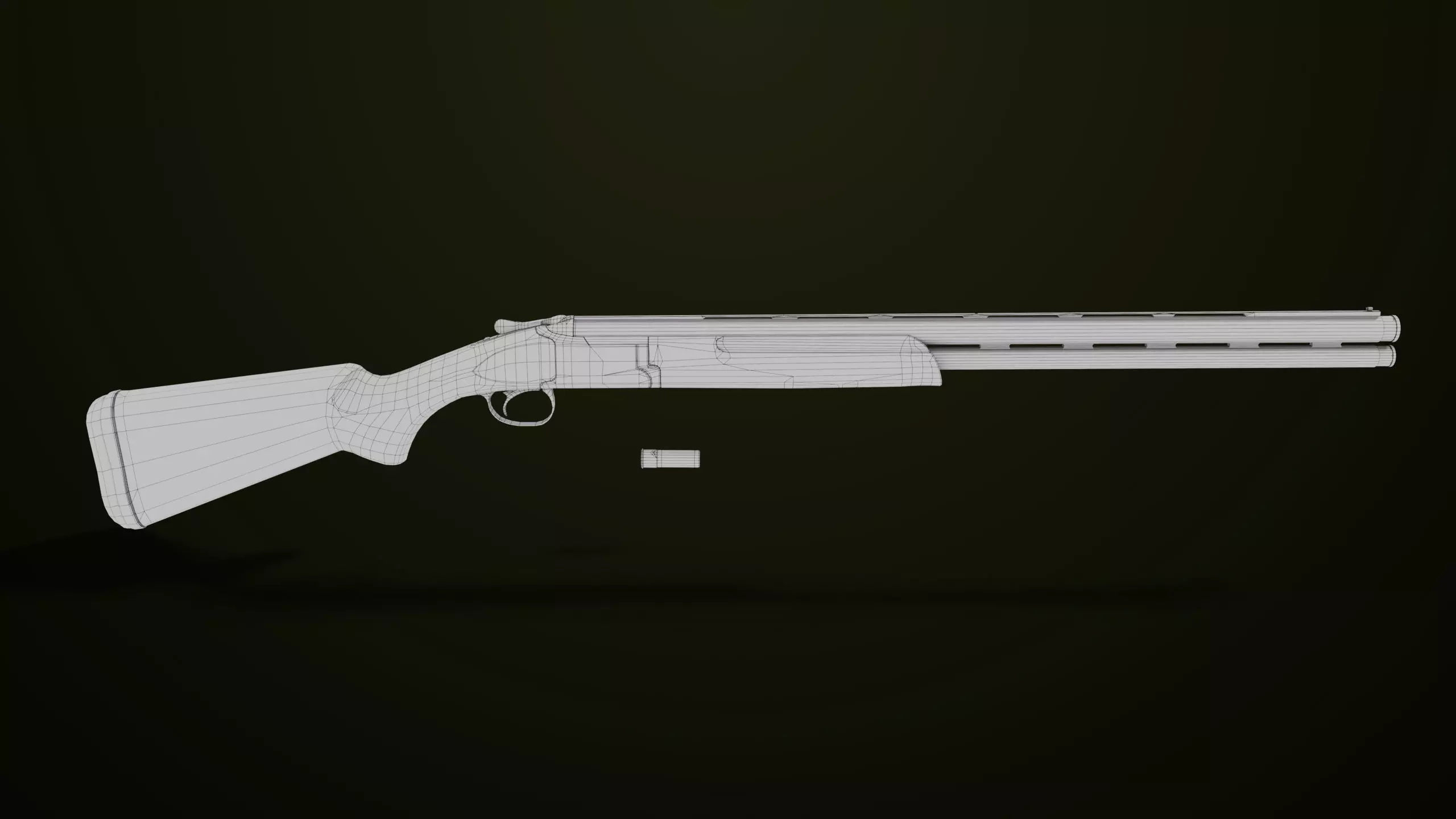 Double Barrel Shotguns 01 Single Mat All PBR Unity UE Textures Low-poly 3D model_30