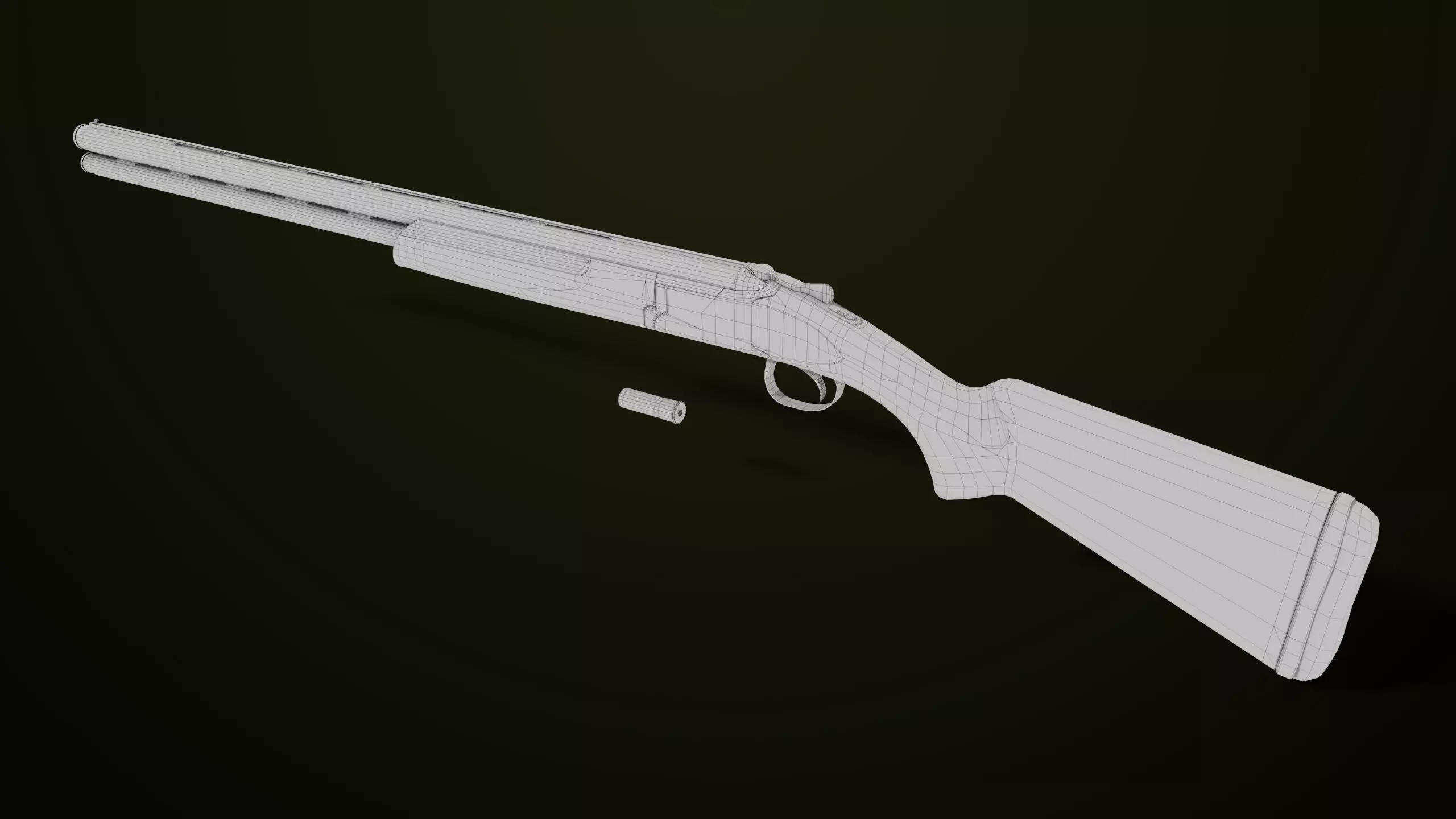 Double Barrel Shotguns 01 Single Mat All PBR Unity UE Textures Low-poly 3D model_32