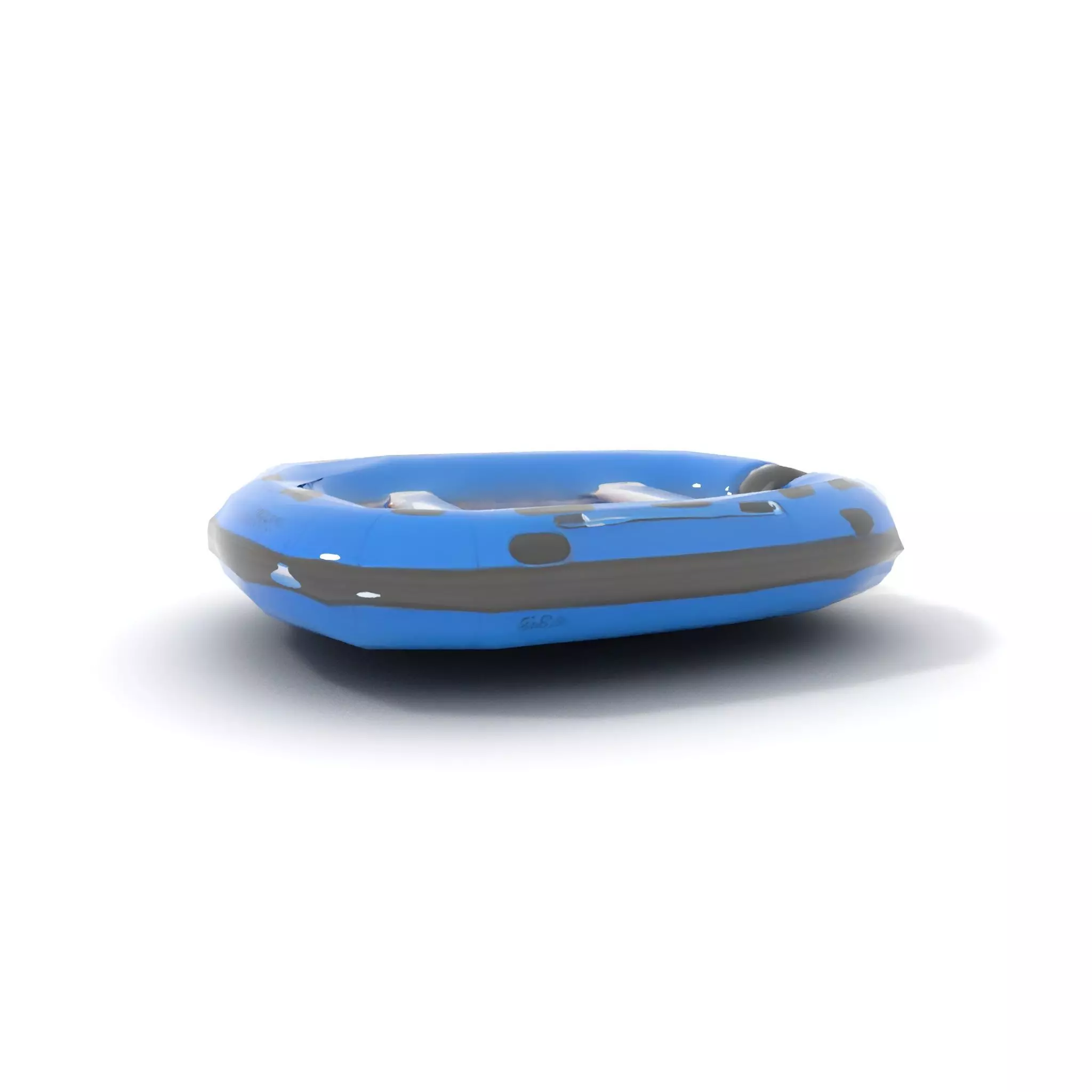 Blue Inflatable Boat model pack Low-poly 3D model_20