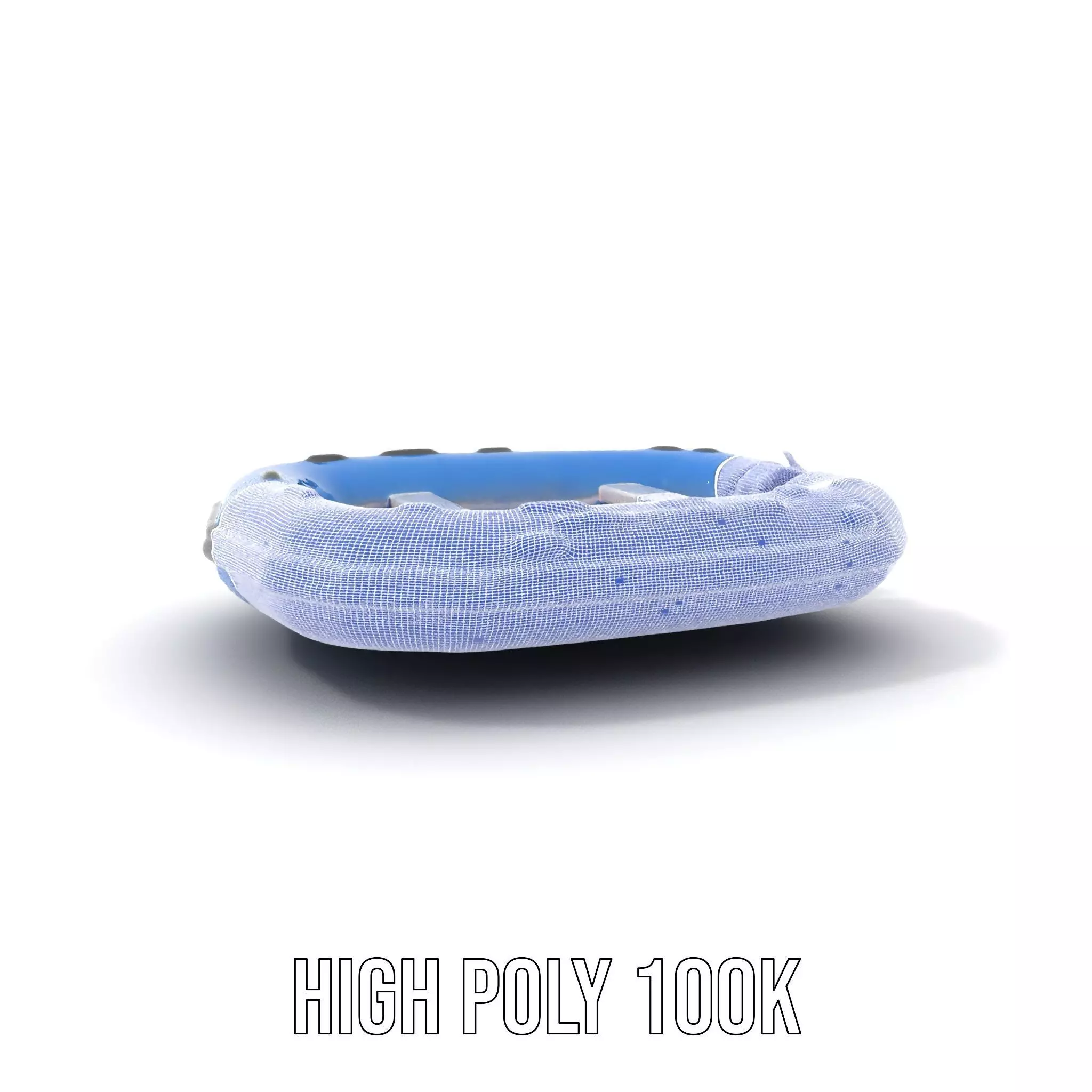 Blue Inflatable Boat model pack Low-poly 3D model_5