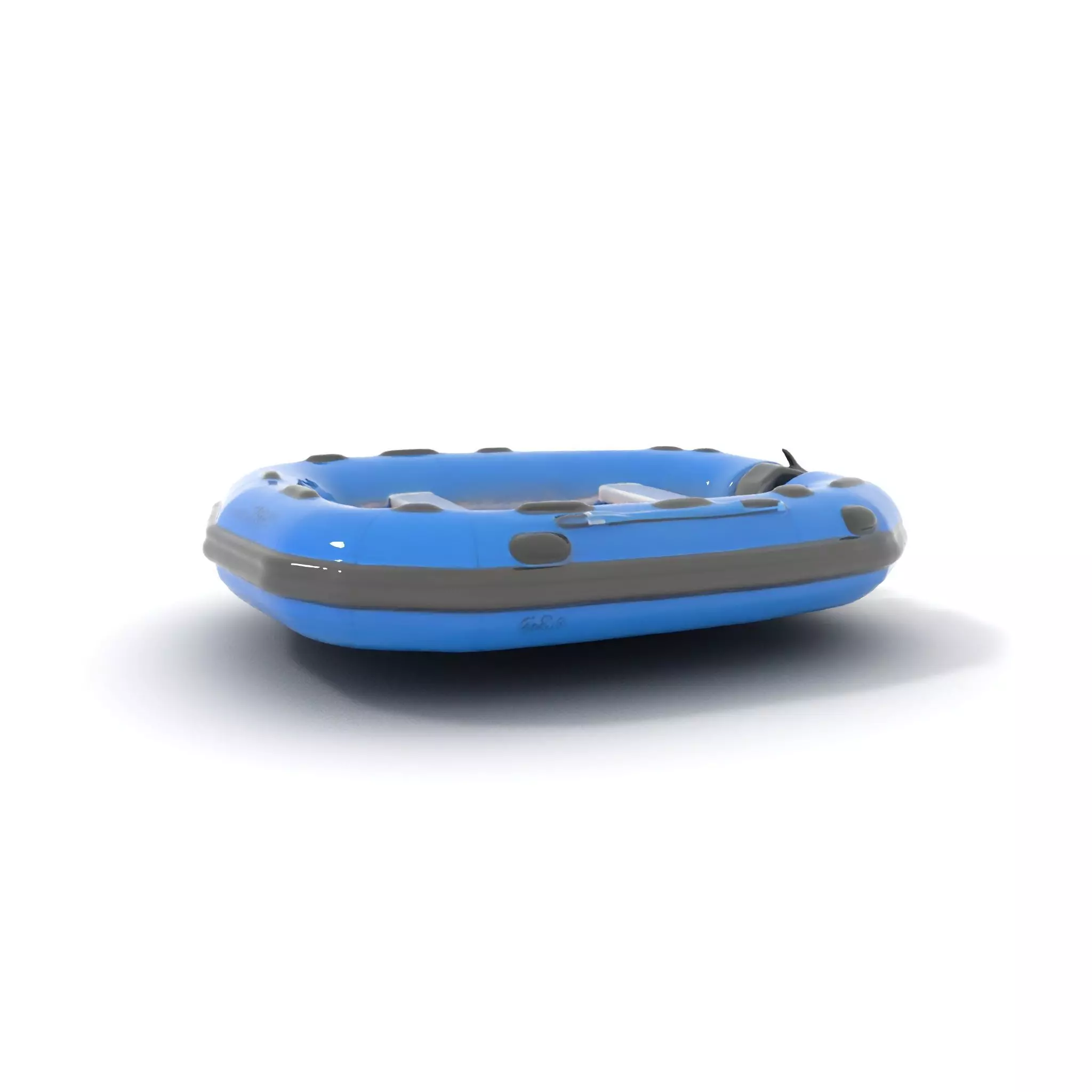 Blue Inflatable Boat model pack Low-poly 3D model_0