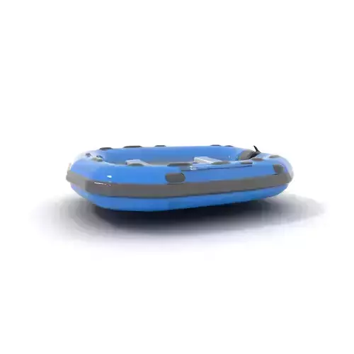 Blue Inflatable Boat model pack Low-poly 3D model