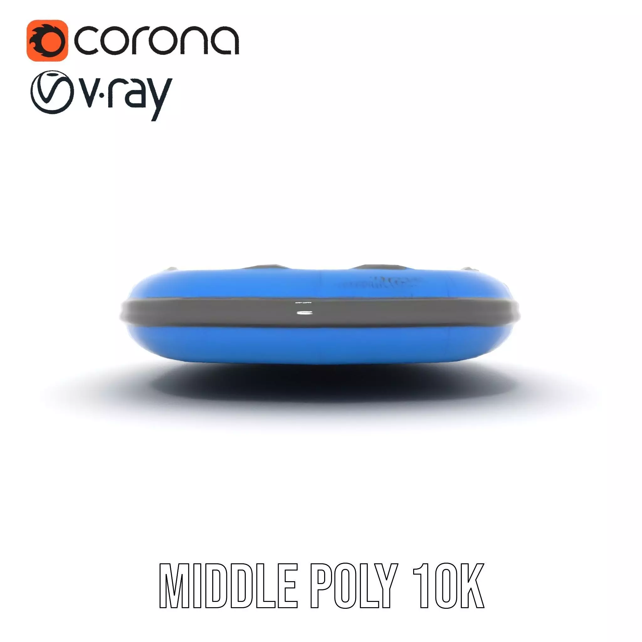 Blue Inflatable Boat model pack Low-poly 3D model_19