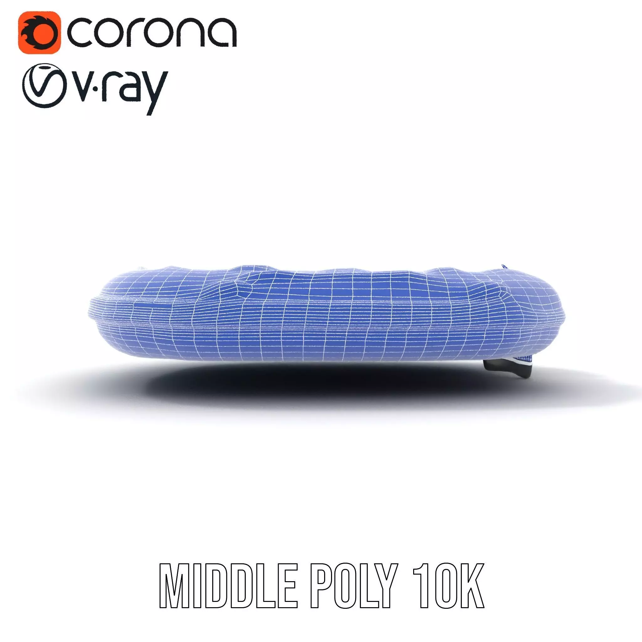 Blue Inflatable Boat model pack Low-poly 3D model_28