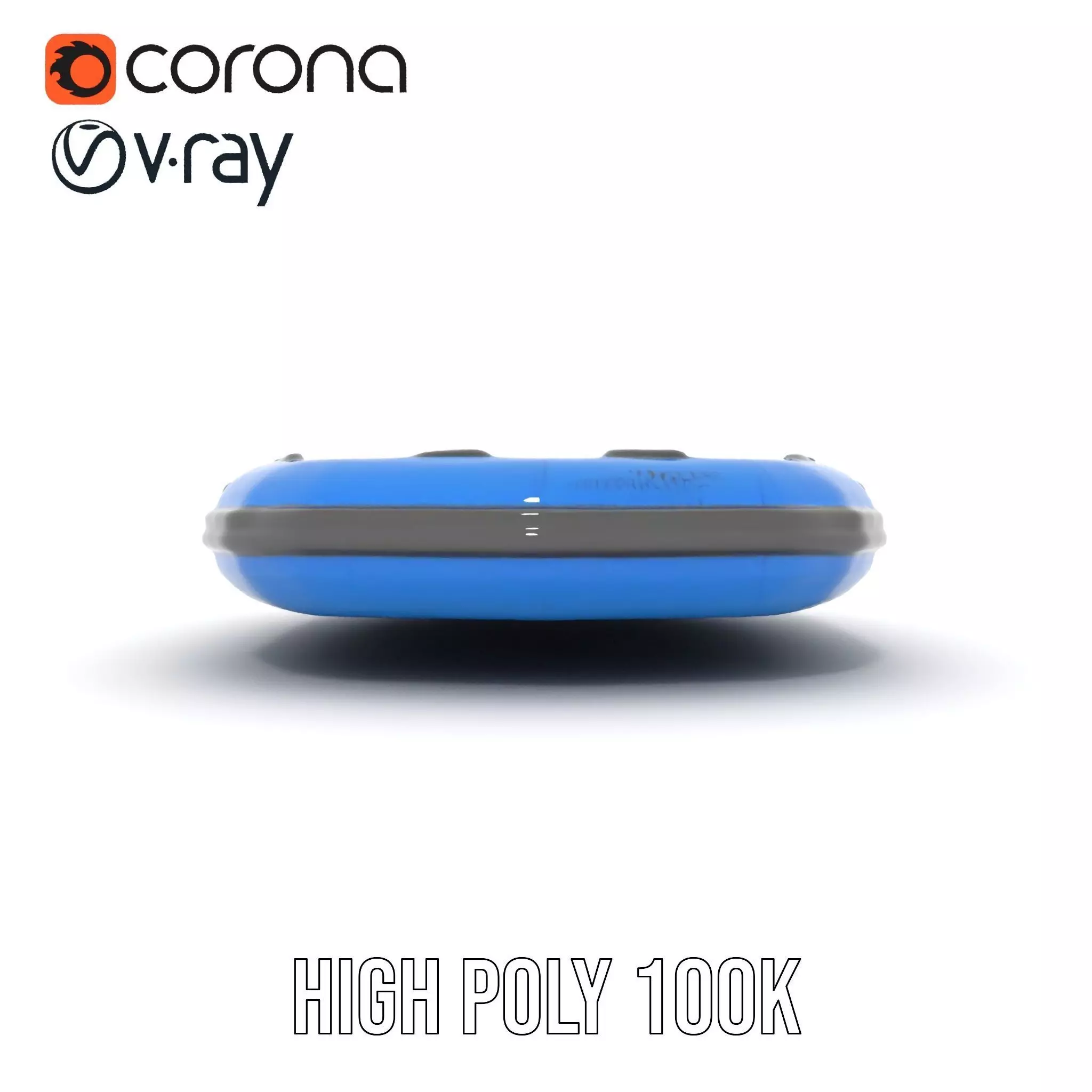 Blue Inflatable Boat model pack Low-poly 3D model_27