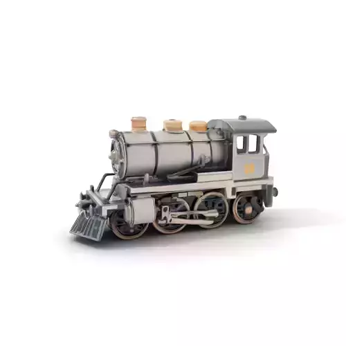 Vintage Steel Locomotive model pack Low-poly 3D model